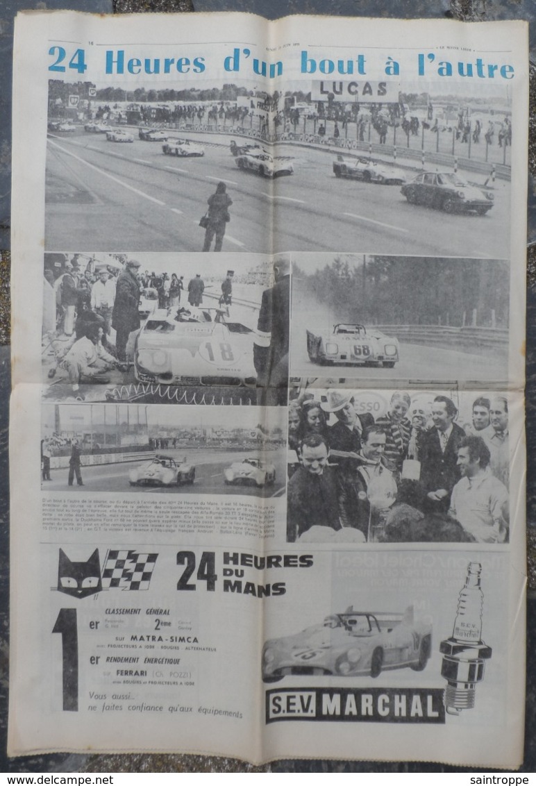 24 H du Mans 1972.Triomphe de Matra-Simca.La Lola T280 de Bonnier accidentée.