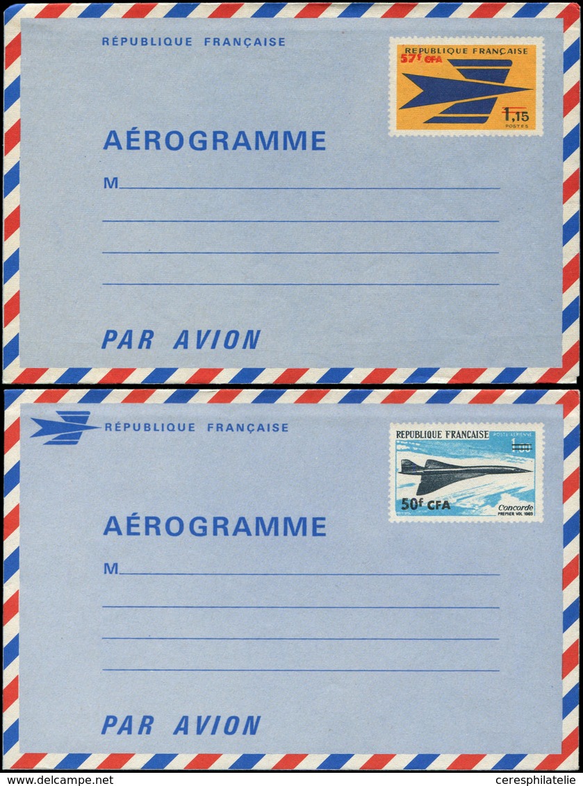 Let REUNION Aérogramme 1/2 : Oiseau PTT Et Concorde, TB - Other & Unclassified