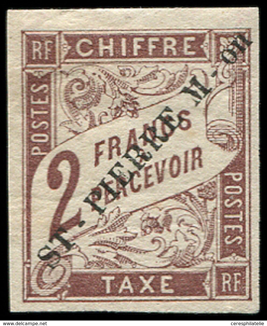 * SAINT PIERRE ET MIQUELON Taxe 9 : 2f. Marron, TB. Br - Postage Due