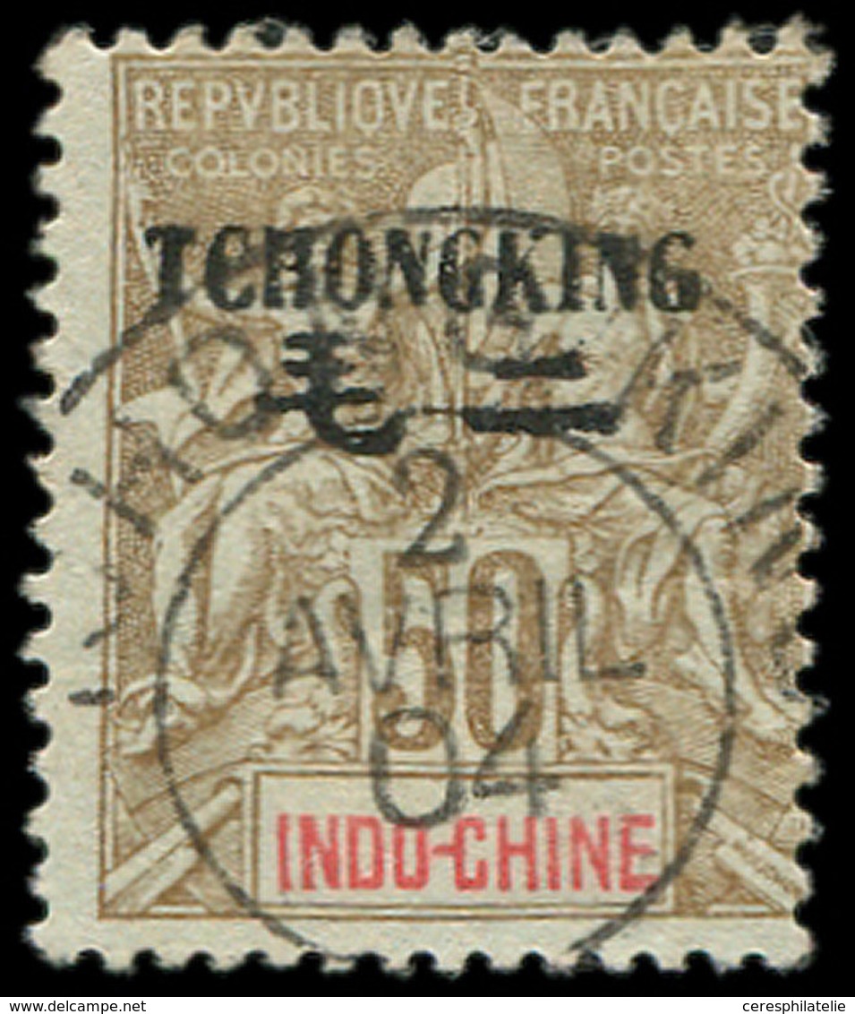 TCHONG-KING 44 : 50c. Bistre Sur Azuré, Obl., TB - Other & Unclassified