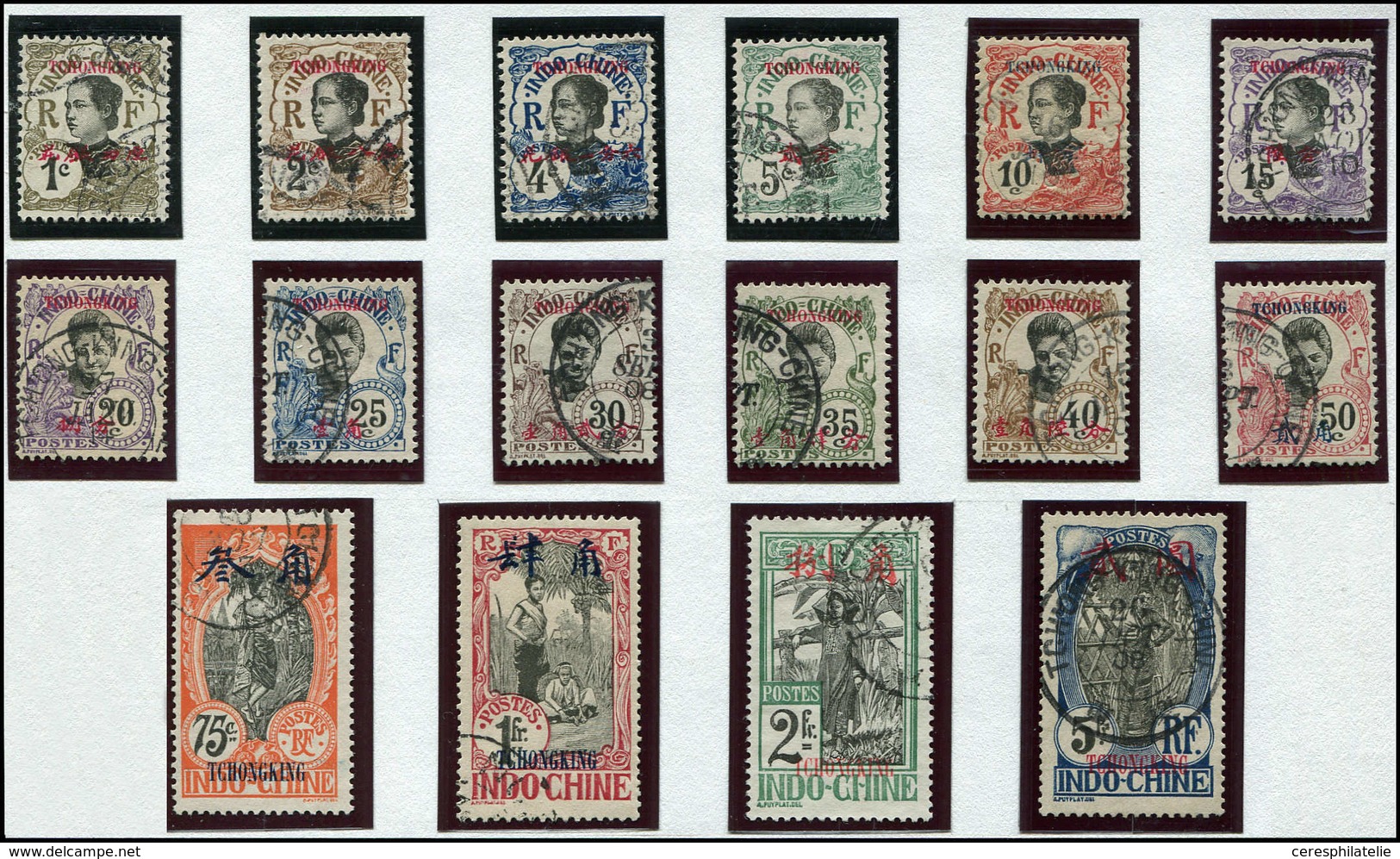 TCHONG-KING 65/80 : Types De 1908, Obl., TB - Other & Unclassified