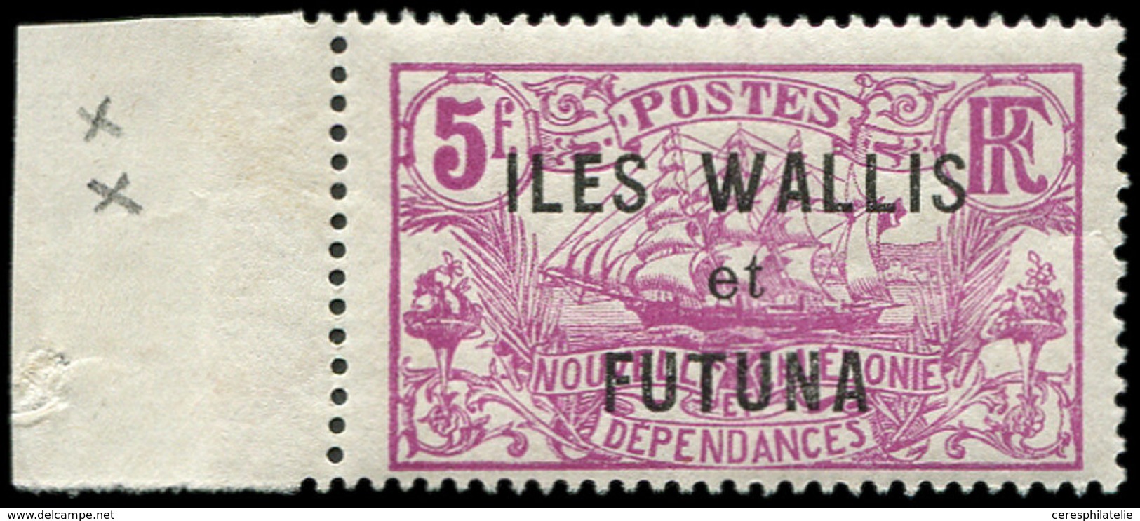 ** WALLIS ET FUTUNA 37a : (3f.) Sur 5f. Lilas, SANS Surcharge 3f., Bdf, TB - Unused Stamps