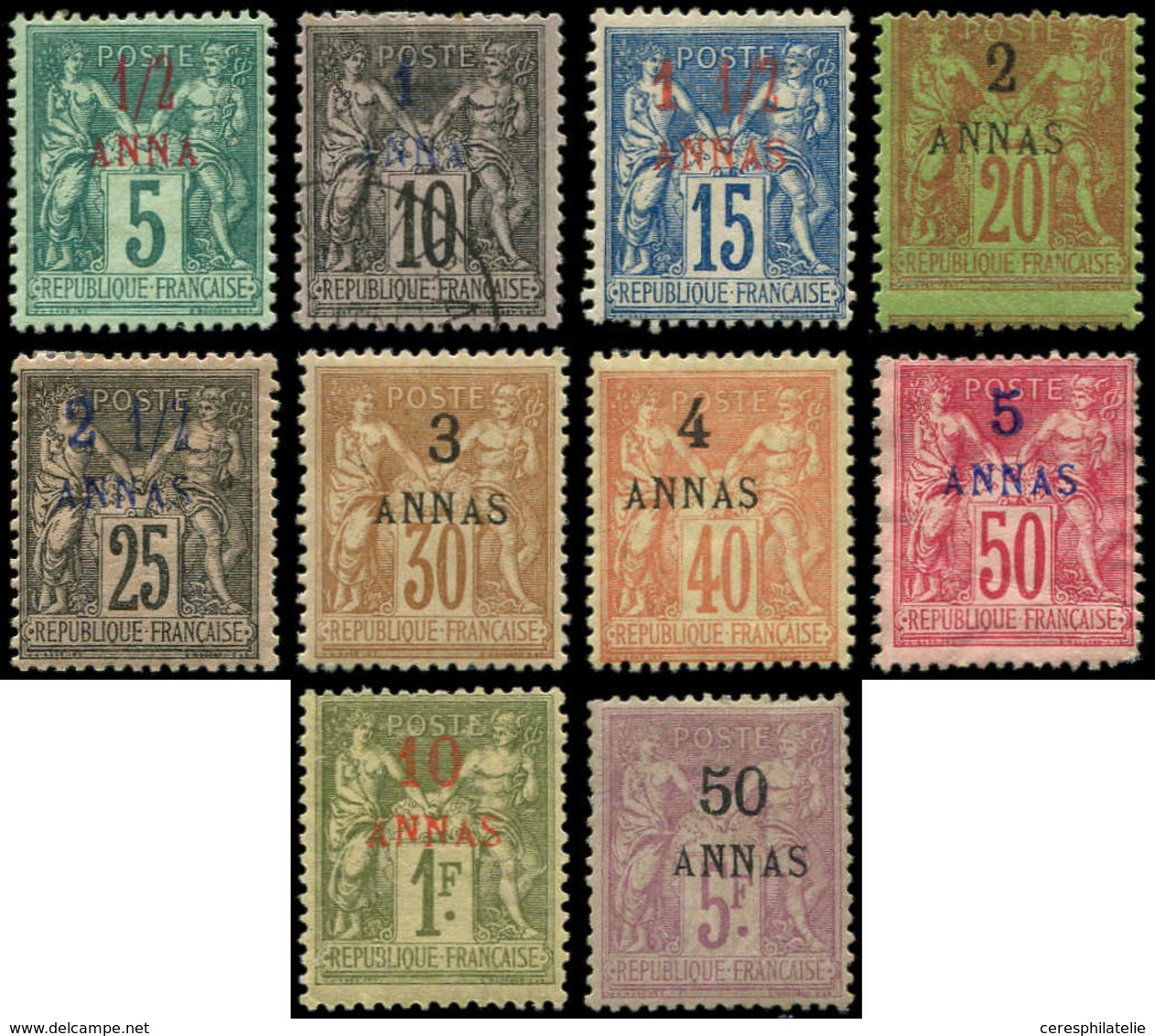 * ZANZIBAR 1/11 (sf. N°9) : Sage De 1894-96, N°2 Obl., N°8 Défx, Les Autres TB - Unused Stamps