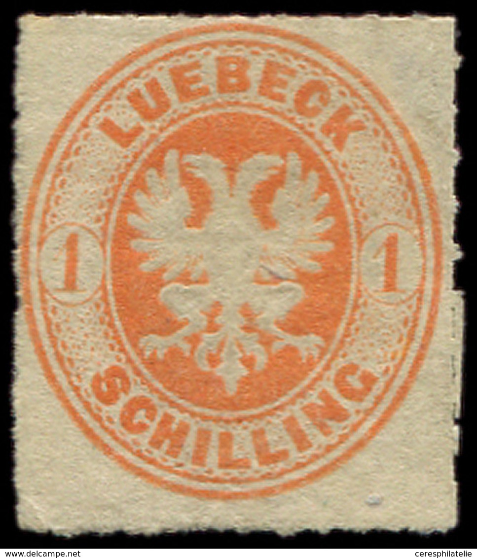 (*) ALLEMAGNE (ANCIENS ETATS) LUBECK 9 : 1s. Rouge-orange, TB - Luebeck