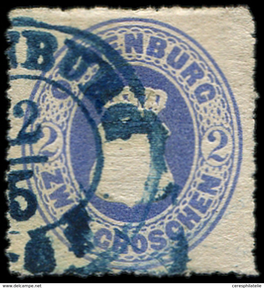 ALLEMAGNE (ANCIENS ETATS) OLDENBOURG 18a : 2g. Bleu, Percé En Lignes, Obl., TB - Oldenburg