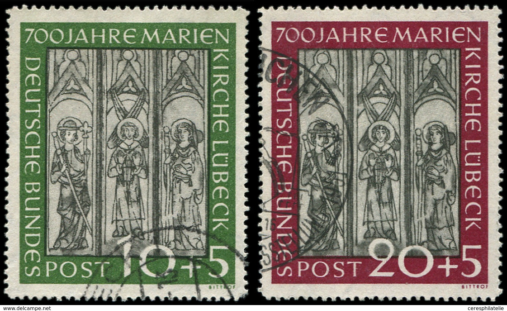 RFA 25/26 : Cathédrale De Lübeck, Obl., TB - Neufs