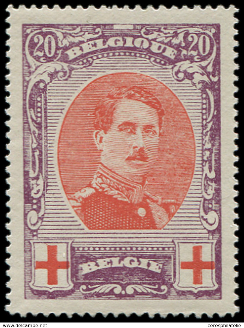 ** BELGIQUE 134 : 20c. (+20c.) Violet Et Rouge, TB - Other & Unclassified