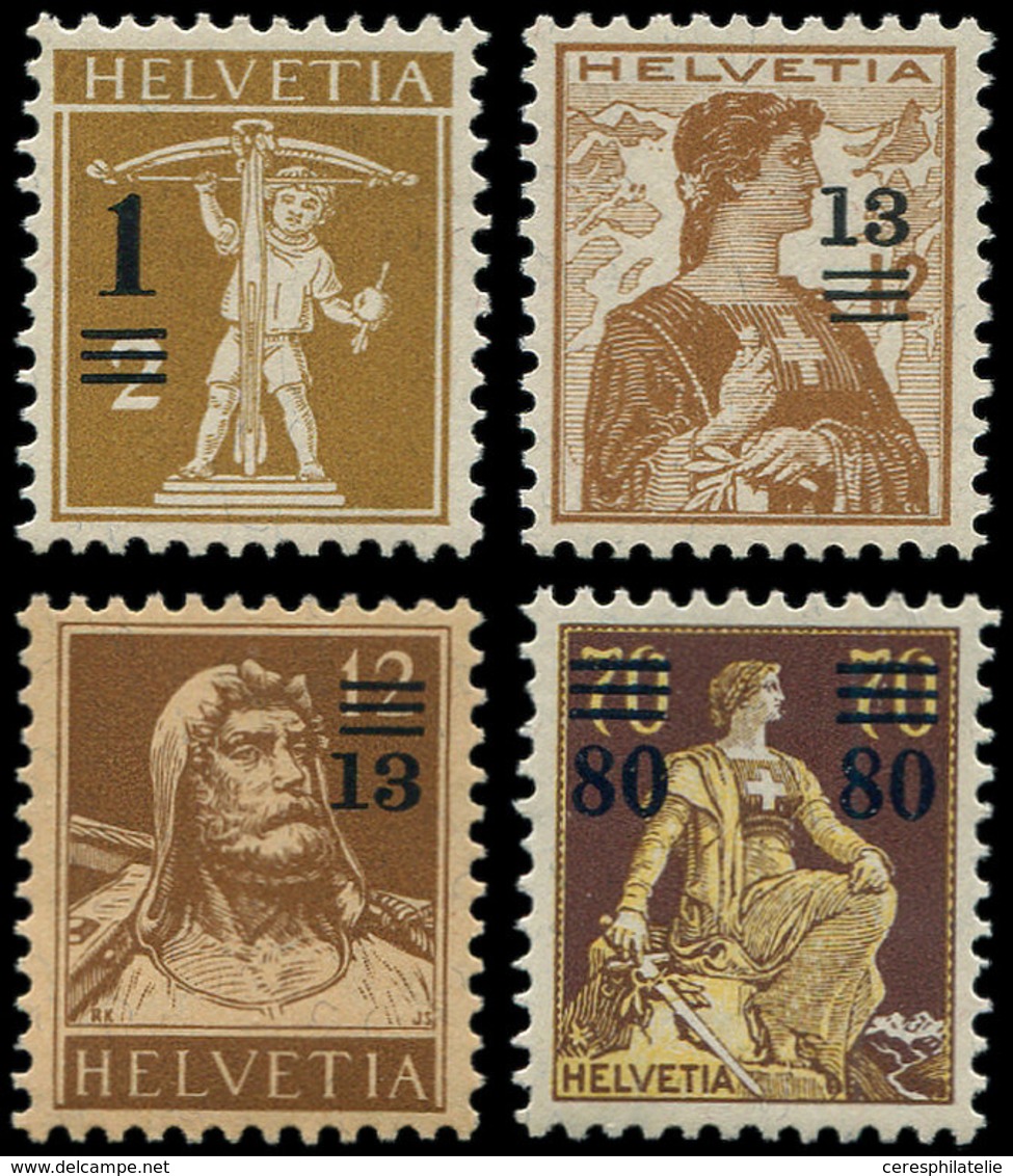 * SUISSE 145/48 : La Série Surch., TB - 1843-1852 Timbres Cantonaux Et  Fédéraux