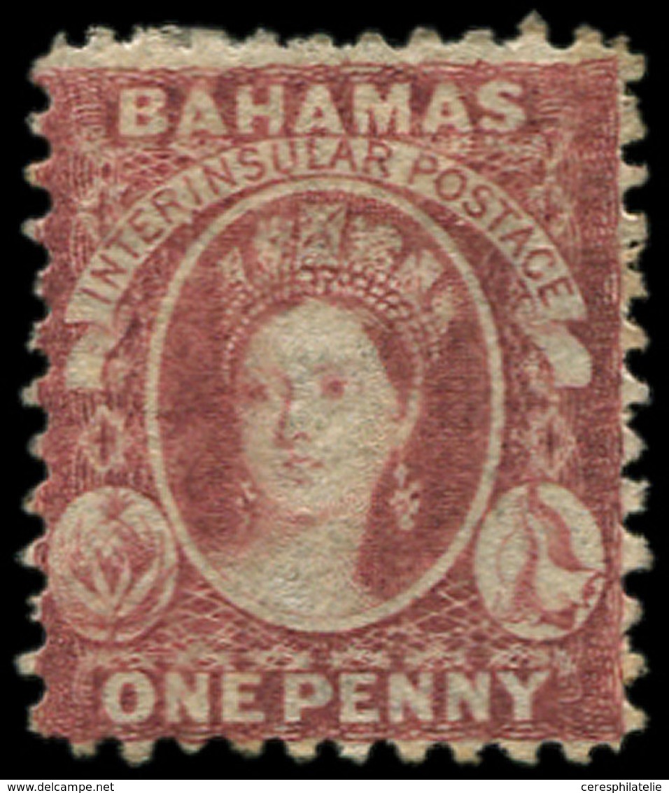 * BAHAMAS 2A : 1p. Carmin, Dentelé 11 1/2, SG N°7, TB, Certif. RPS (1944), Cote SG 2250£. - Bahamas (1973-...)