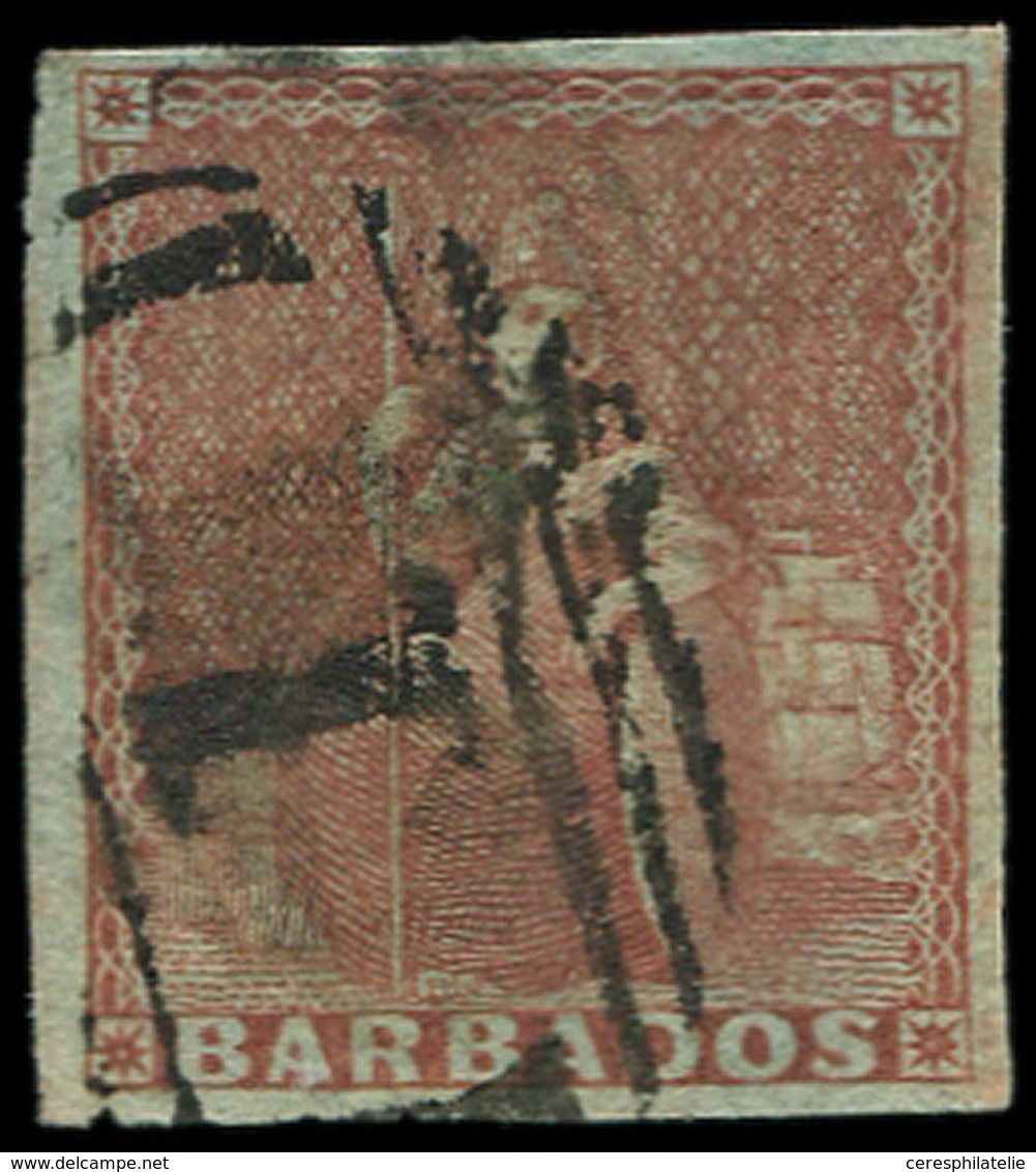 BARBADE 3 : (4p.) Rouge, Obl., TB - Barbades (1966-...)