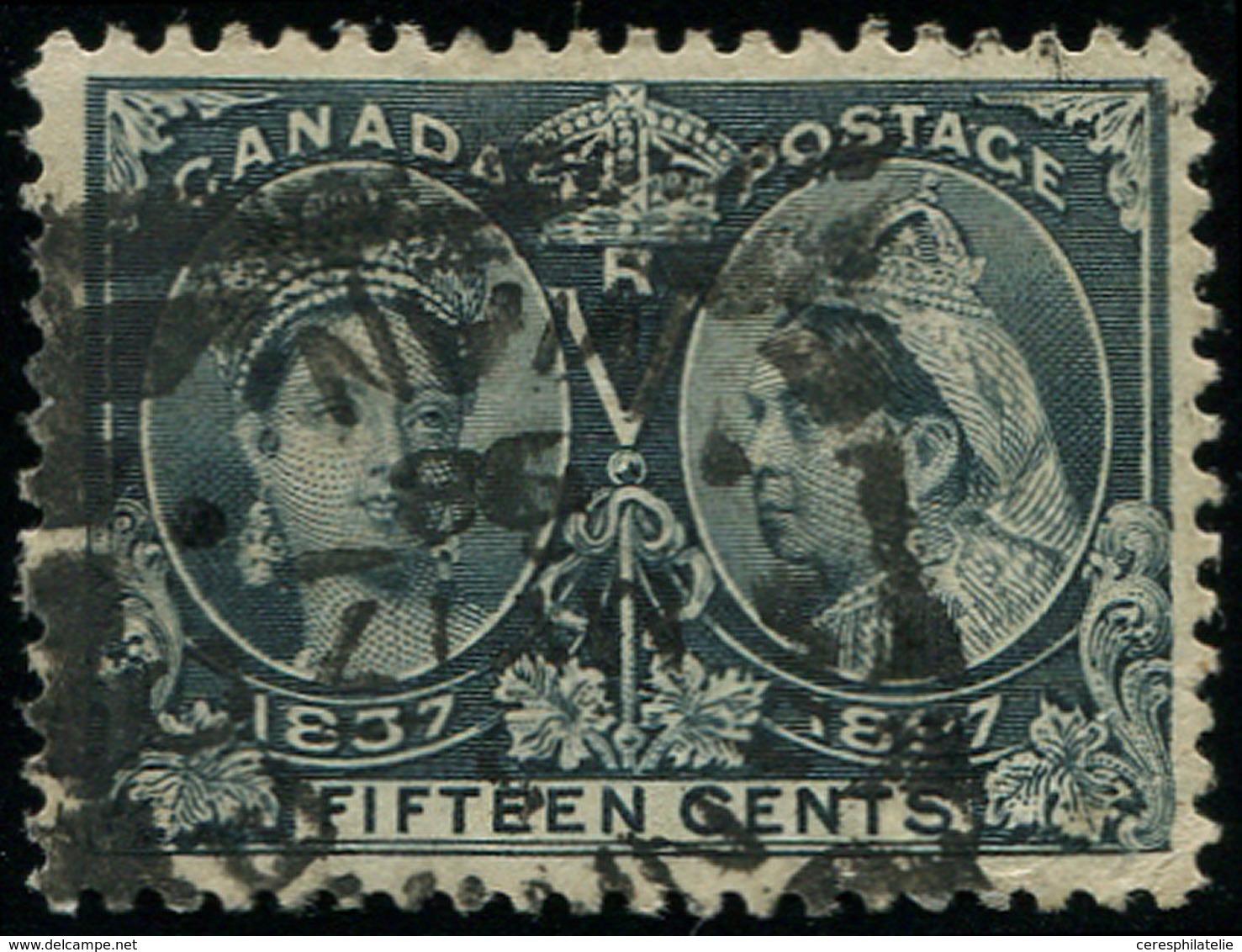 CANADA 46 : 15c. Ardoise, Obl., TB - Other & Unclassified