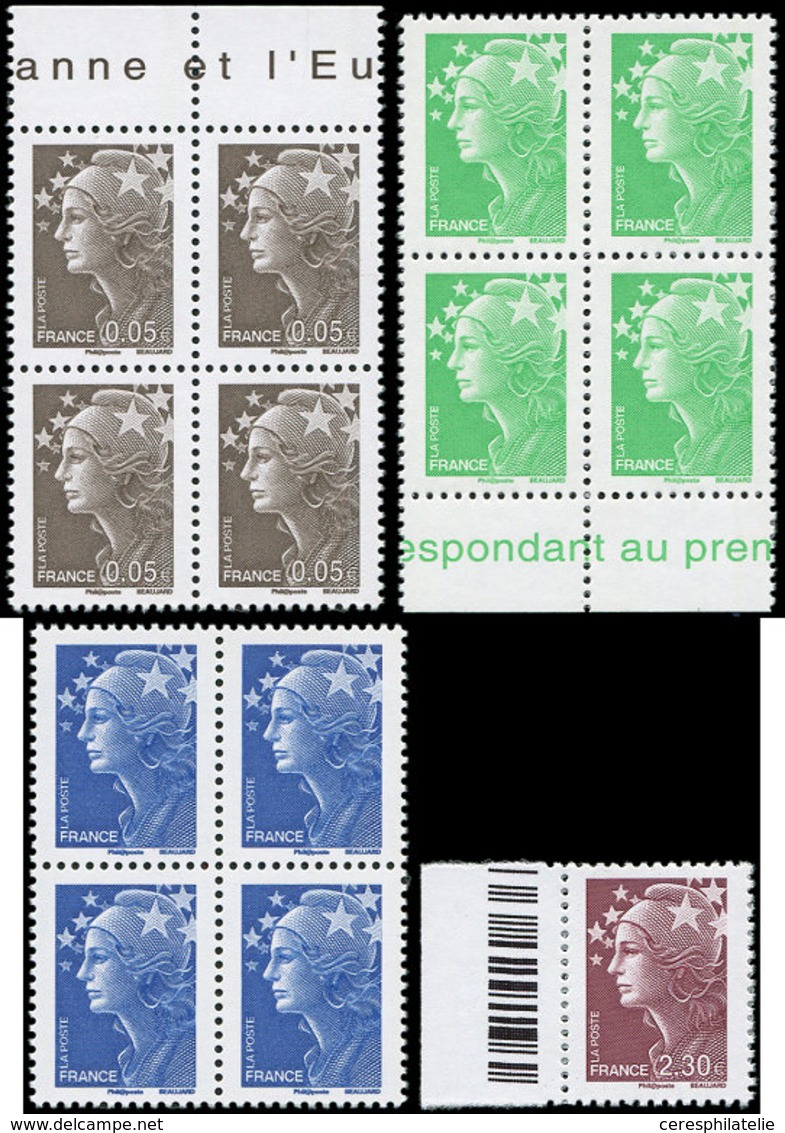 ** Beaujard, 4 Variétés Différentes Dont 3 En Blocs De 4, TB - Collections (en Albums)