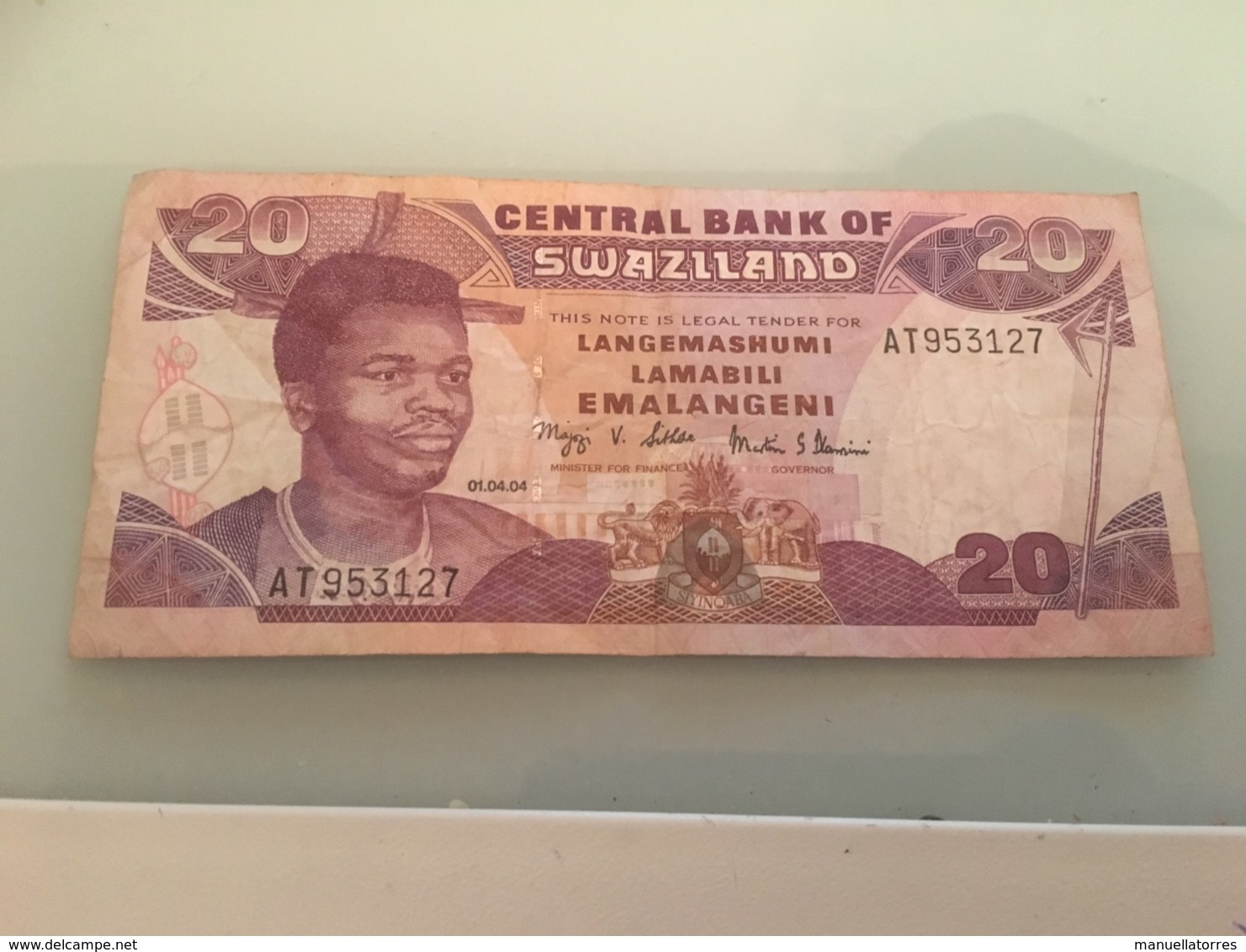 Billet 20 Emalangeni Swaziland 2004 - Swaziland