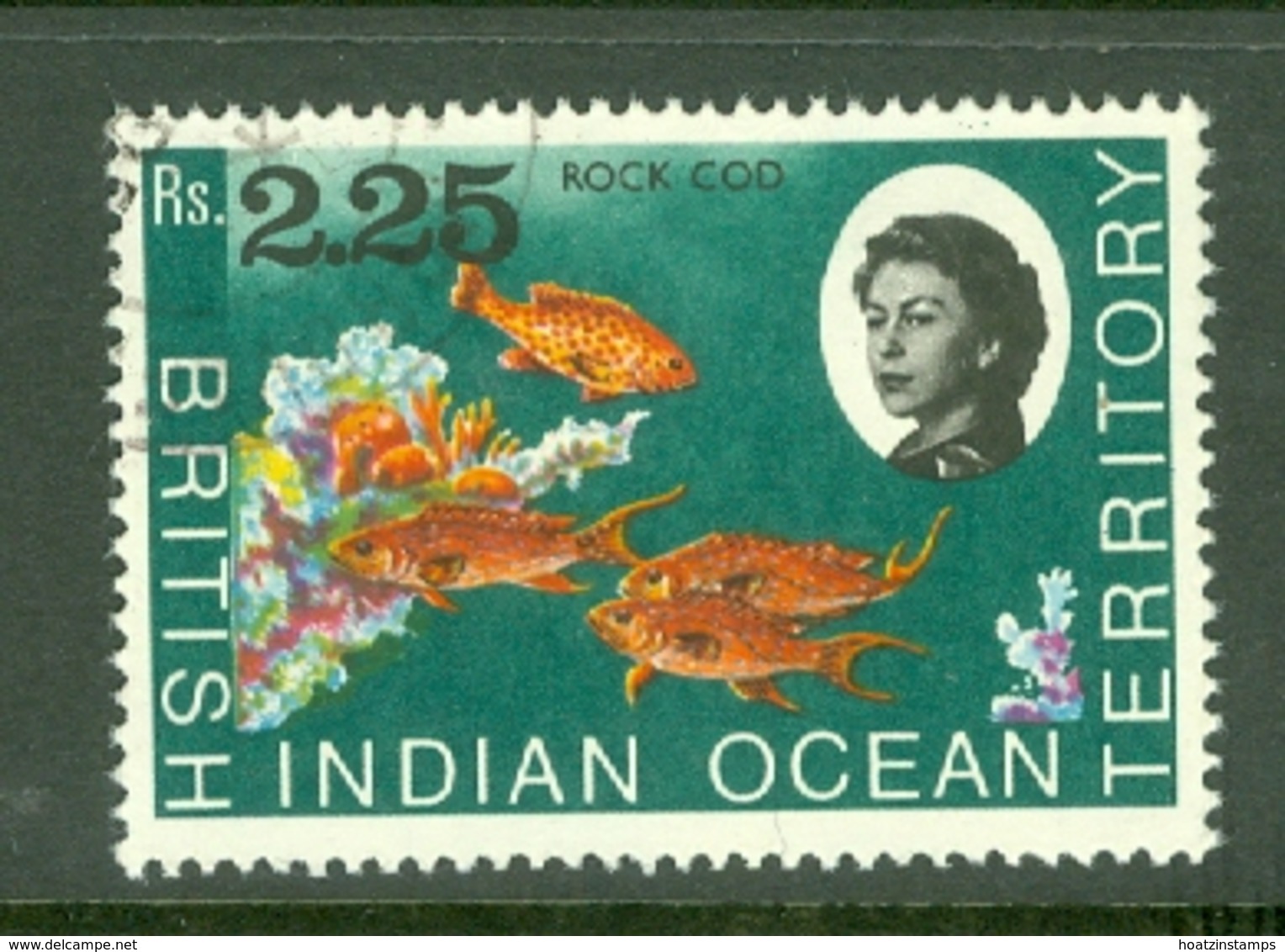 British Indian Territory (BIOT): 1968/70   QE II - Marine Life   SG27    R2.25   Used - British Indian Ocean Territory (BIOT)