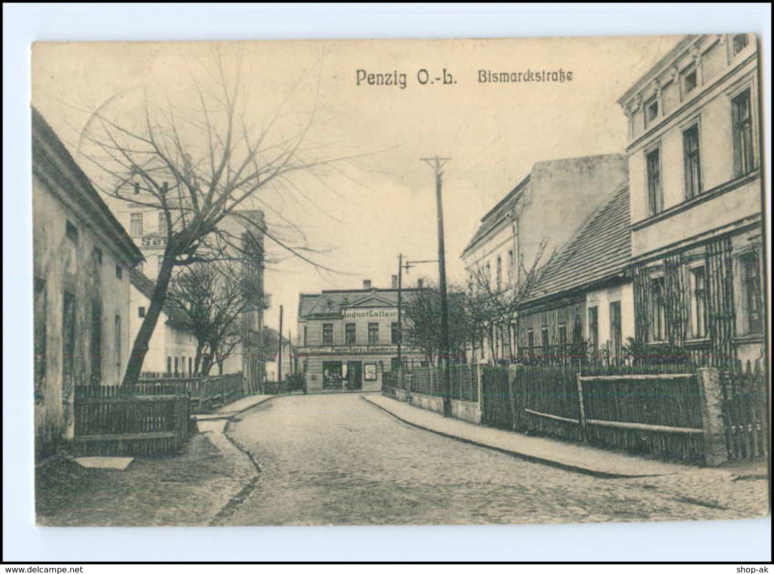 XX005792/ Penzig O.-L.  Bismarckstraße  Nieder-Schlesien AK 1915 - Schlesien