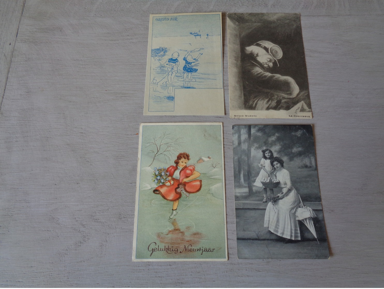 Beau lot de 60 cartes postales de fantaisie      Mooi lot van 60 postkaarten fantasie   - 60 scans