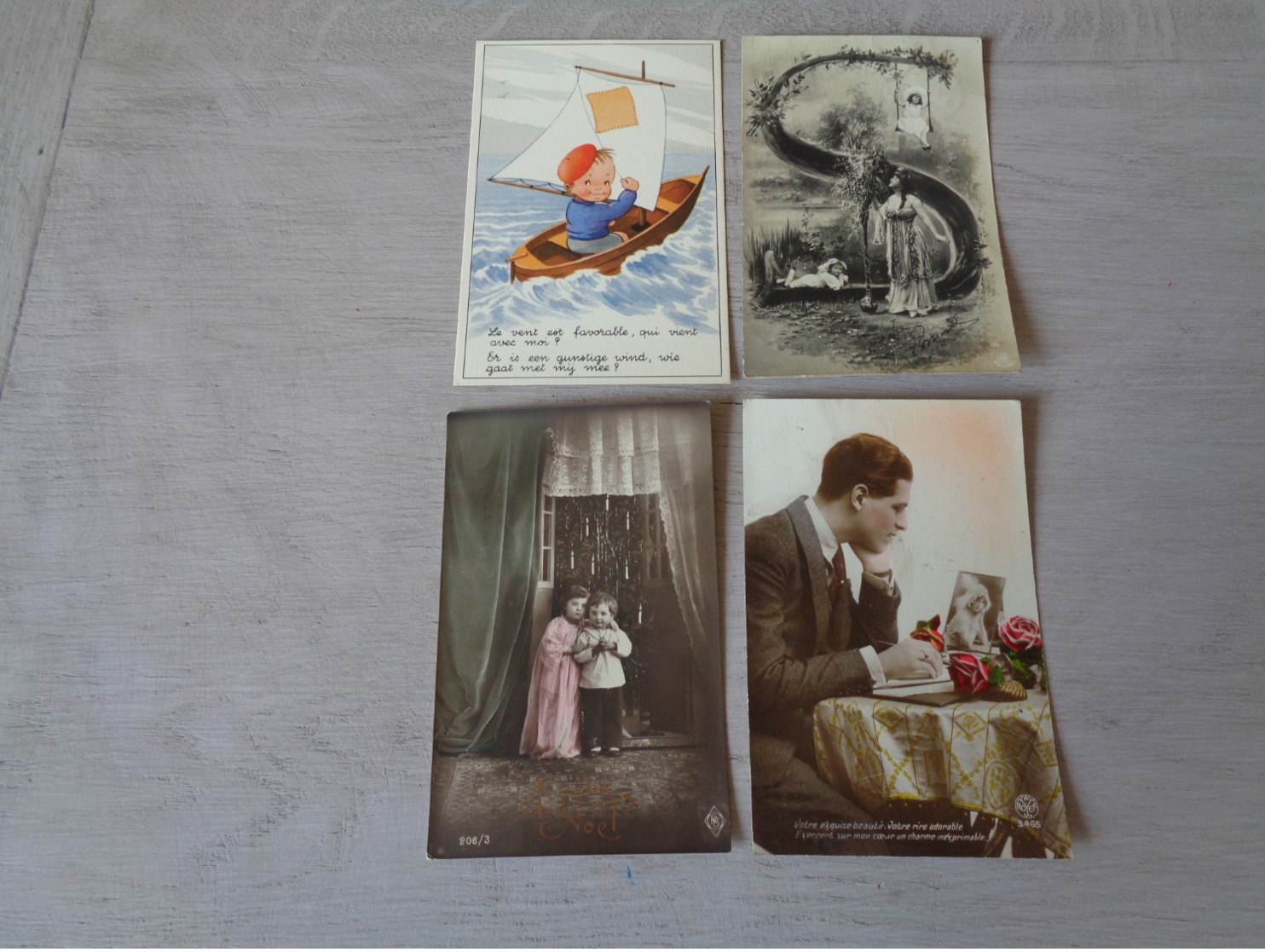 Beau lot de 60 cartes postales de fantaisie      Mooi lot van 60 postkaarten fantasie   - 60 scans