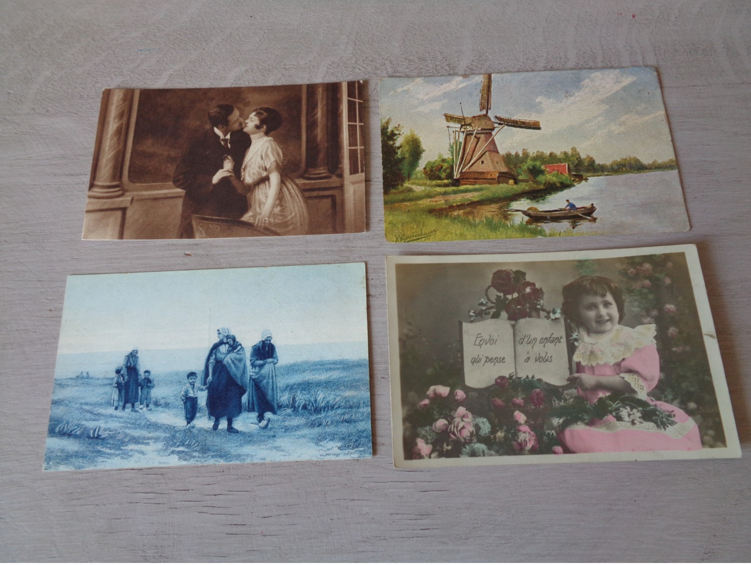 Beau lot de 60 cartes postales de fantaisie      Mooi lot van 60 postkaarten fantasie   - 60 scans