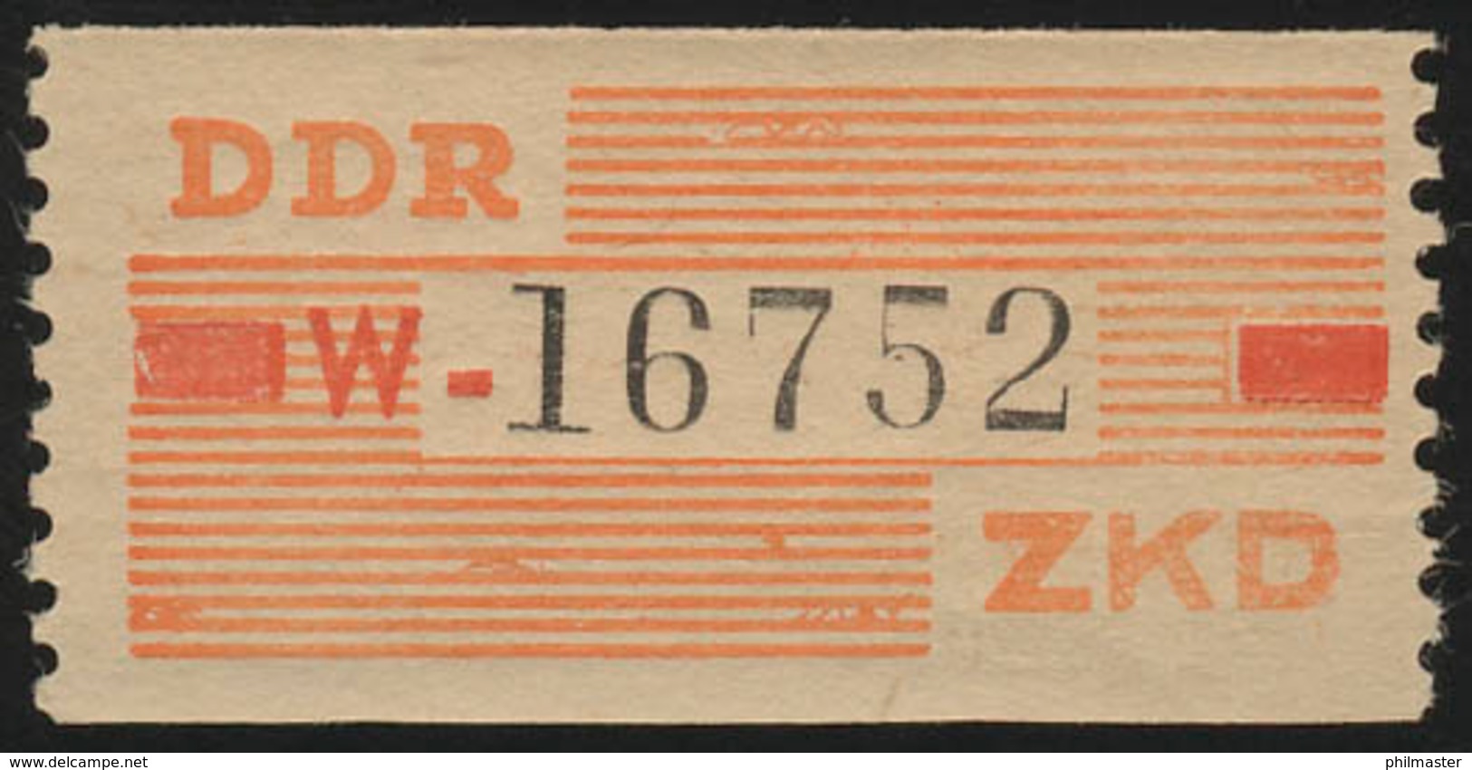 IX Dienst-B, Billet Buchstabe W, Orange/rot/schwarz, ** Postfrisch - Altri & Non Classificati