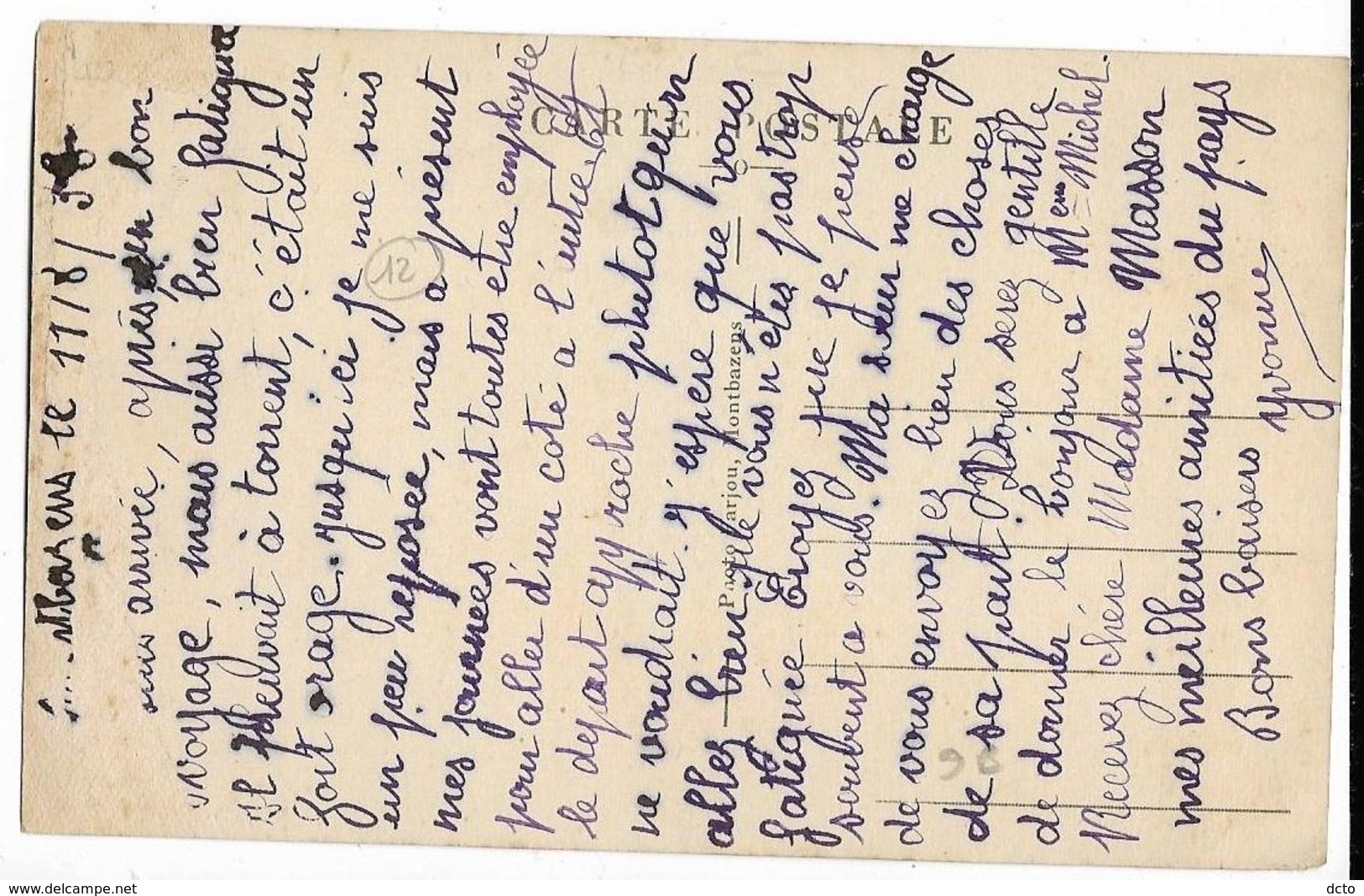 MONTBAZENS Quartier Des Ecoles Ed. Farjou, Envoi 1938 (dessus Rongé En Bas Droit) - Montbazens