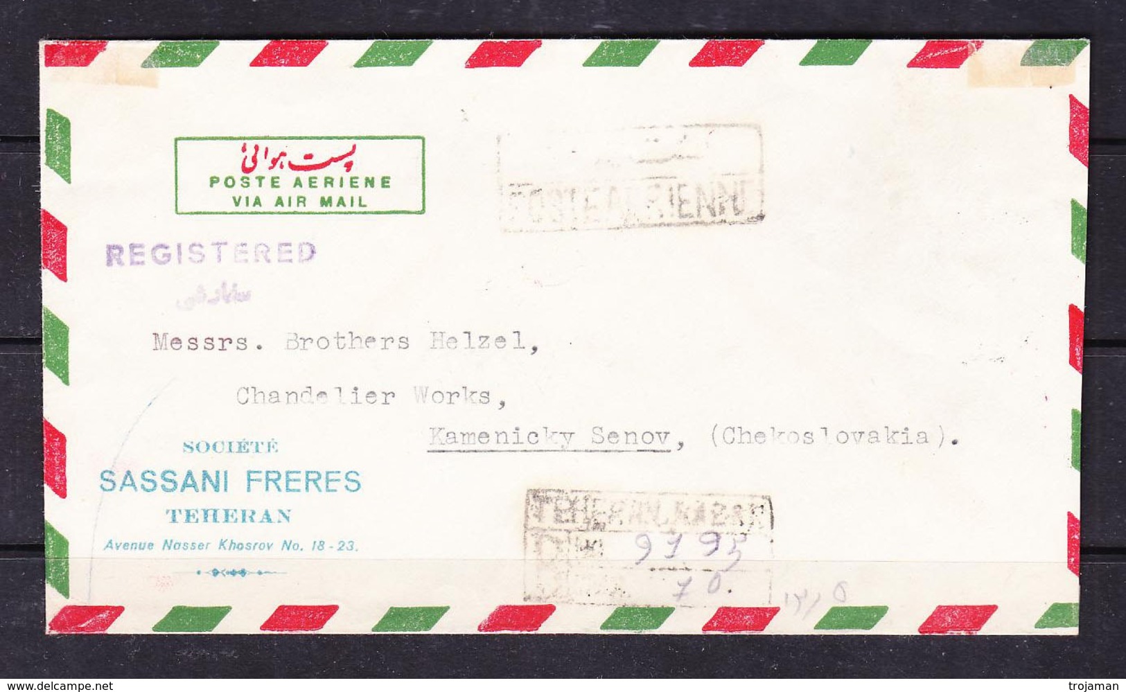 EX-PR-19-09-29 AIRMAIL R- LETTER FROM TEHERAN TO CZECHOSLOVAKIA. - Iran