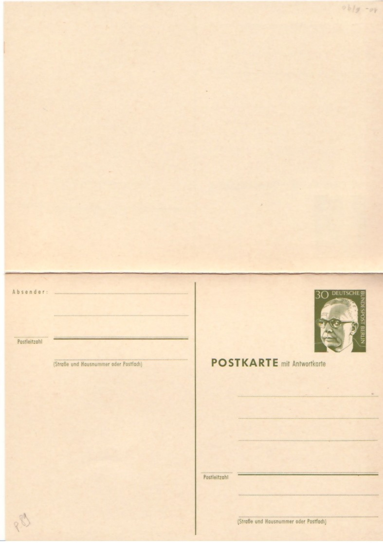 ALLEMAGNE : Carte Postale Avec Réponse Et Réponse - Postcards - Mint