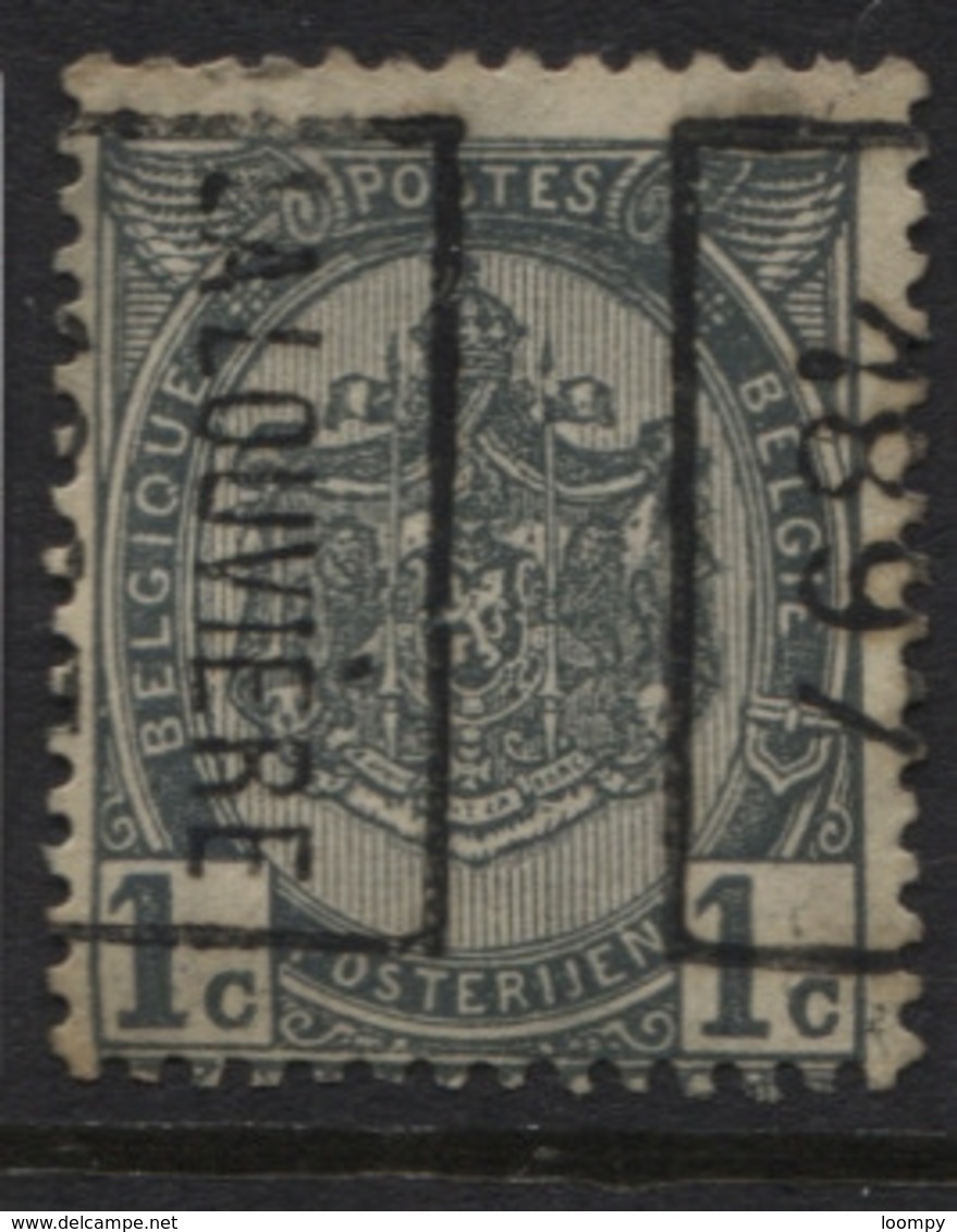 PREOS Roulette - LA LOUVIERE 1897 Sans Bandelette (position B). Cat 98 Cote 700. - Roller Precancels 1894-99