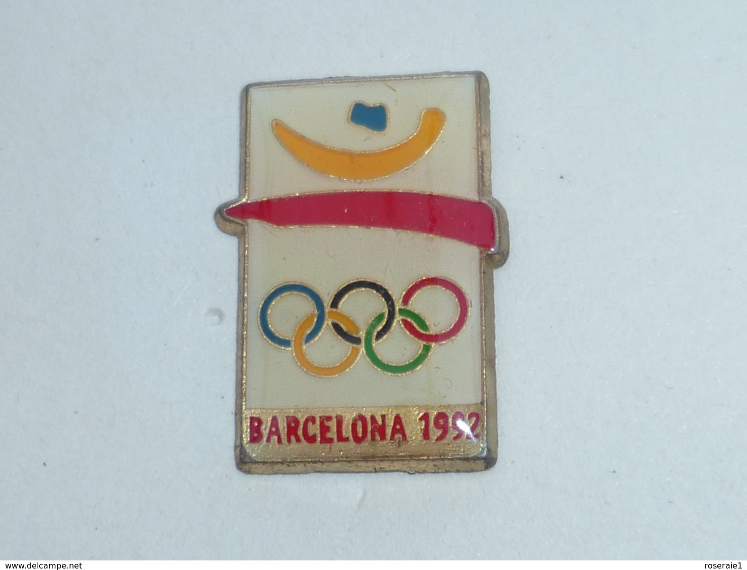 Pin's JEUX OLYMPIQUE DE BARCELONE, 1992, Rectangulaire - Jeux Olympiques