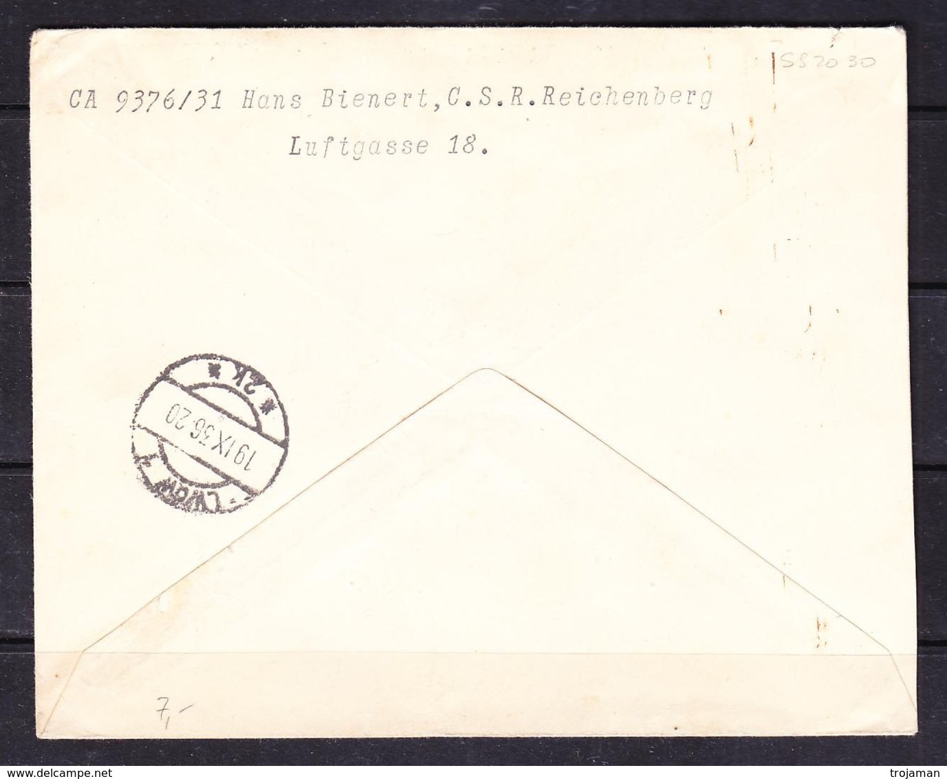EX-PR-19-09-34  R- LETTER FROM LIBEREC, CZECHOSLOVAKIA TO LWOW (!!) POLAND. - Covers & Documents
