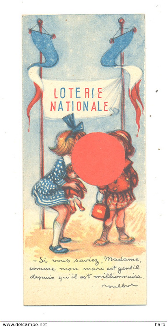 Marque-pages  Publicitaire - Loterie Nationale, Illustrateur POULBOT + Cigarettes BALTO (b260 /2 ) - Marque-Pages