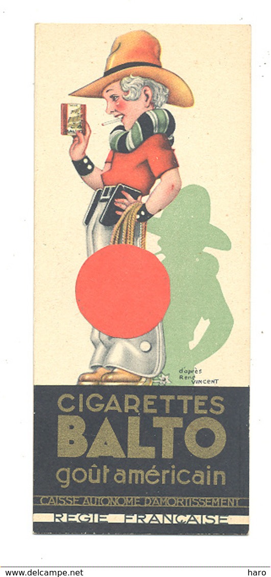 Marque-pages  Publicitaire - Loterie Nationale, Illustrateur POULBOT + Cigarettes BALTO (b260 /2 ) - Marque-Pages