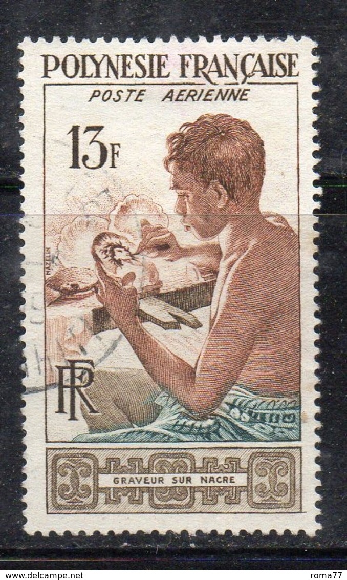 APR1393 - POLINESIA 1958 , Posta Aerea Yvert N. 1  (2380A)  Usato - Usati