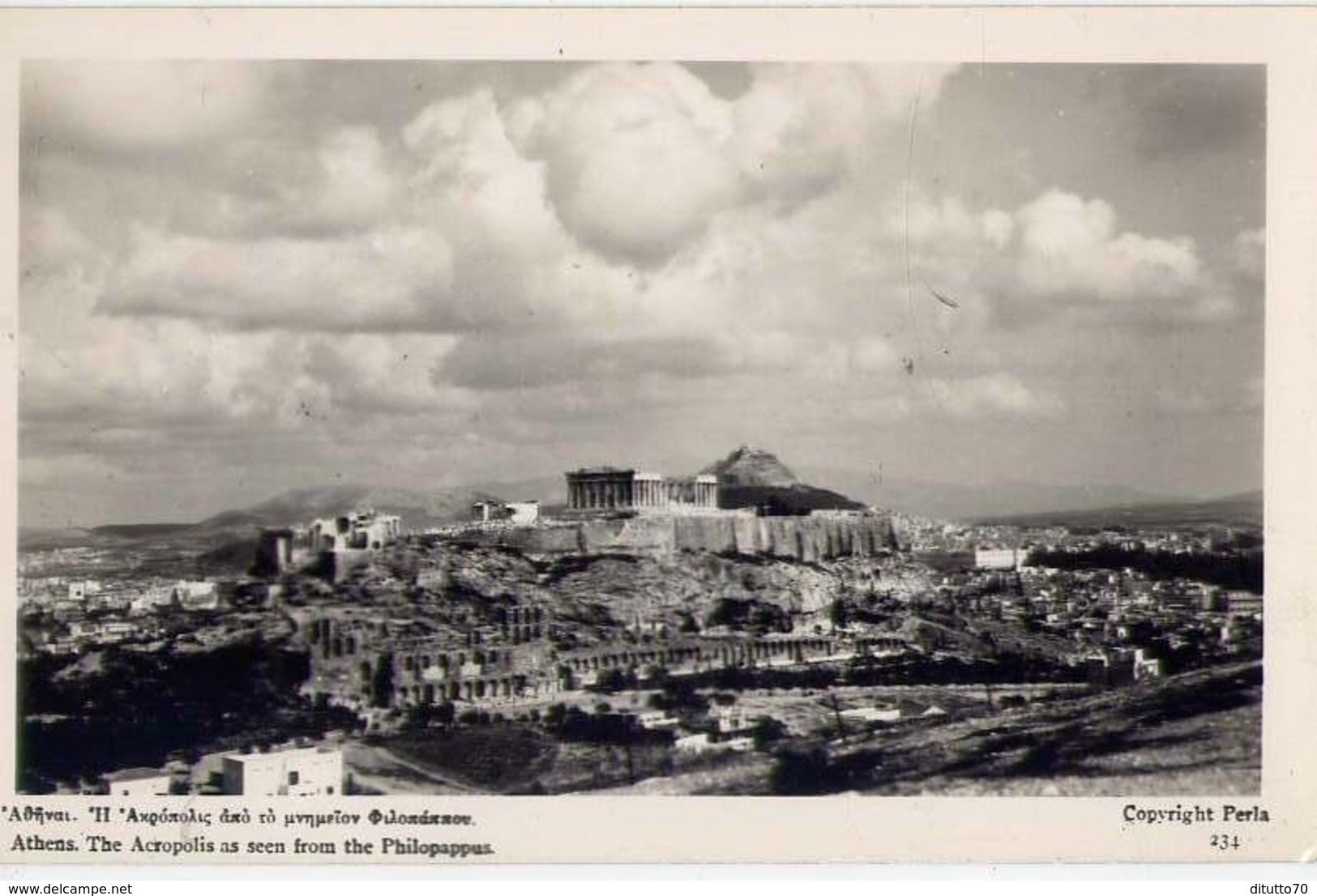 Athens - The Acropolis Ns Seen From The Philopappus - Formato Piccolo Non Viaggiata – E 13 - Altri & Non Classificati