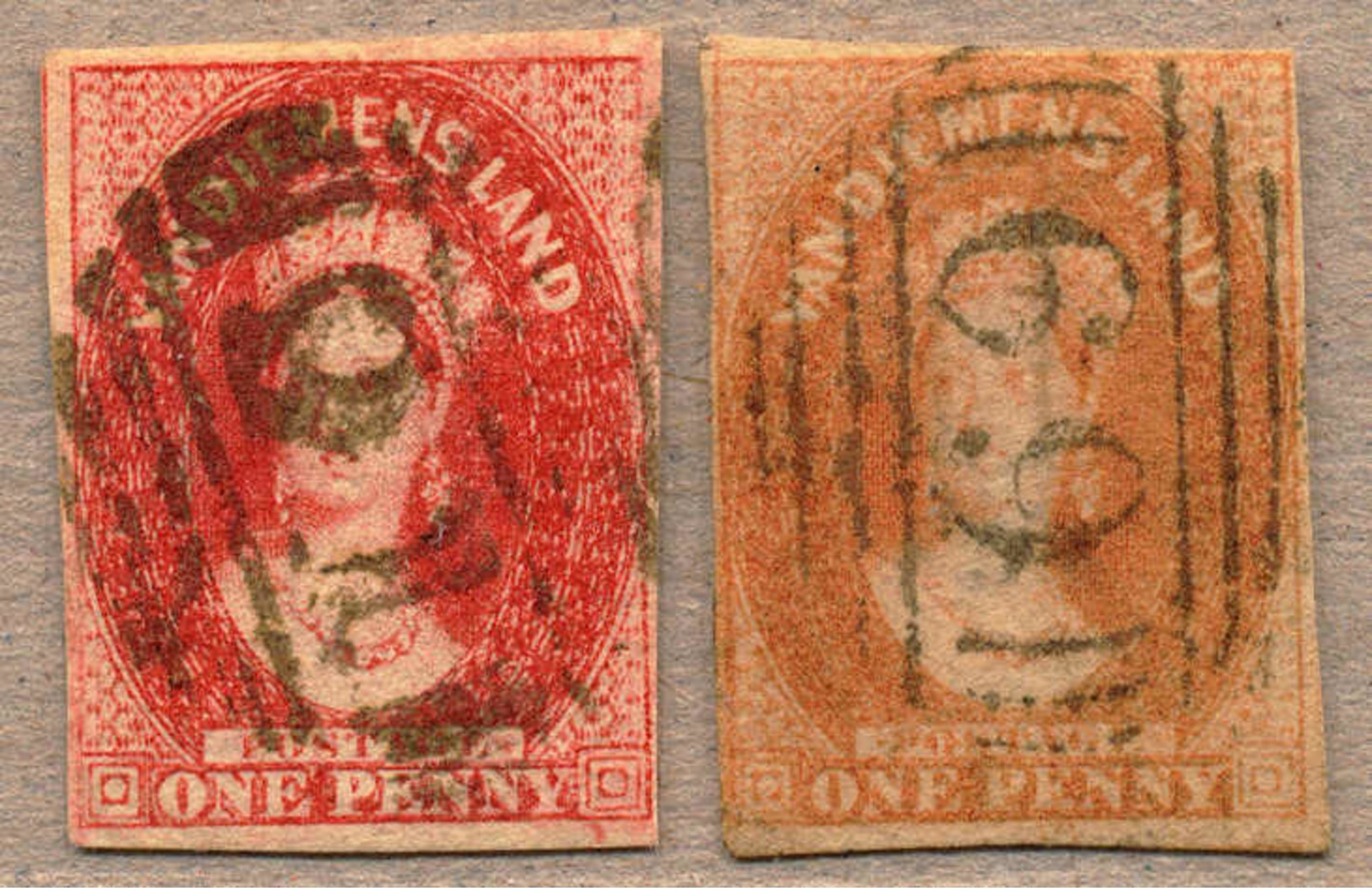 O 1857-67, 1 D.,  Pale Red-brown And Carmine, Both Clear To Ample Margins, Fresh And Attractive, F-VF!. Estimate 100€. - Sonstige & Ohne Zuordnung