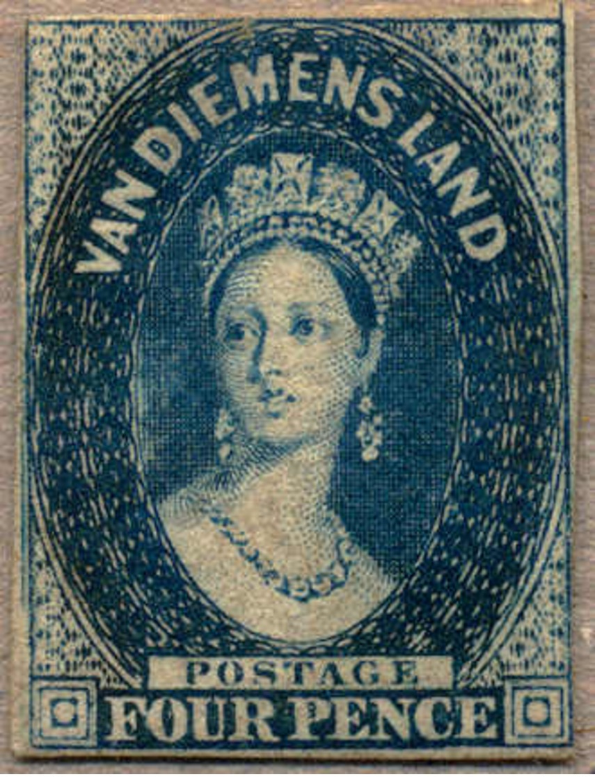 * 1857-65, 4 D., Deep Blue, LPOG, Wmk 1, Imperf, With Gum Transparencies At Top And Touching At Top Left And Lower Right - Sonstige & Ohne Zuordnung