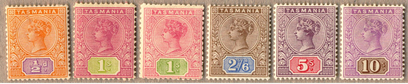 * 1892-1903, 1/2 S. To 10 S., All MH, Exceedingly Fresh And Attractive, Rich Colours, F-XF!. Estimate 400€. - Sonstige & Ohne Zuordnung