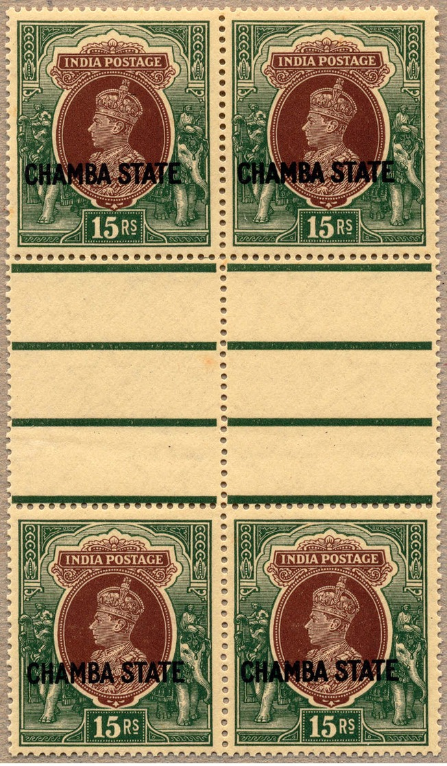 **/bof 1938, 15 R., Brown And Green, Interpanneau Block Of Four, Rare And Very Well Centred, VF!. Estimate 800€. - Sonstige & Ohne Zuordnung