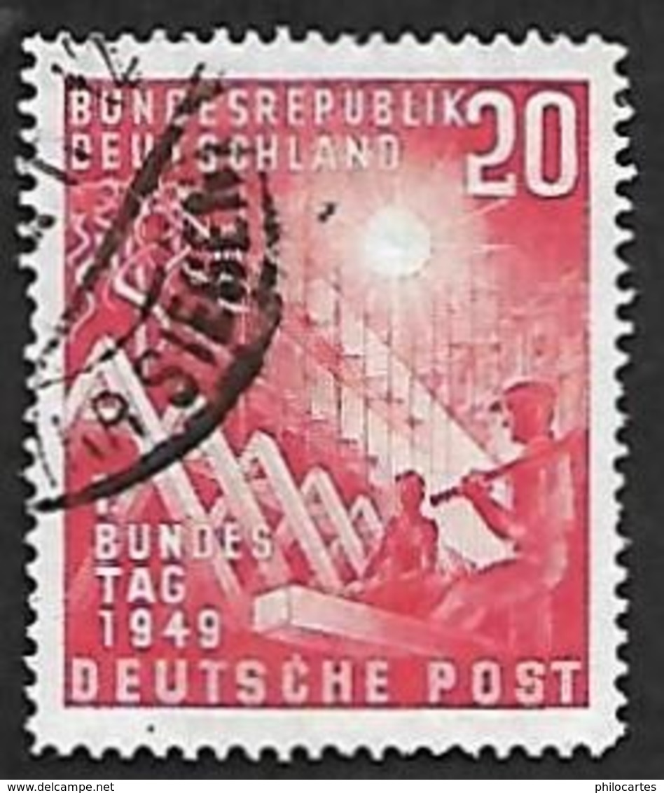 ALLEMAGNE  1949  -  Y&T  2 -  Parlement   - Oblitéré - Cote 42e - Usados