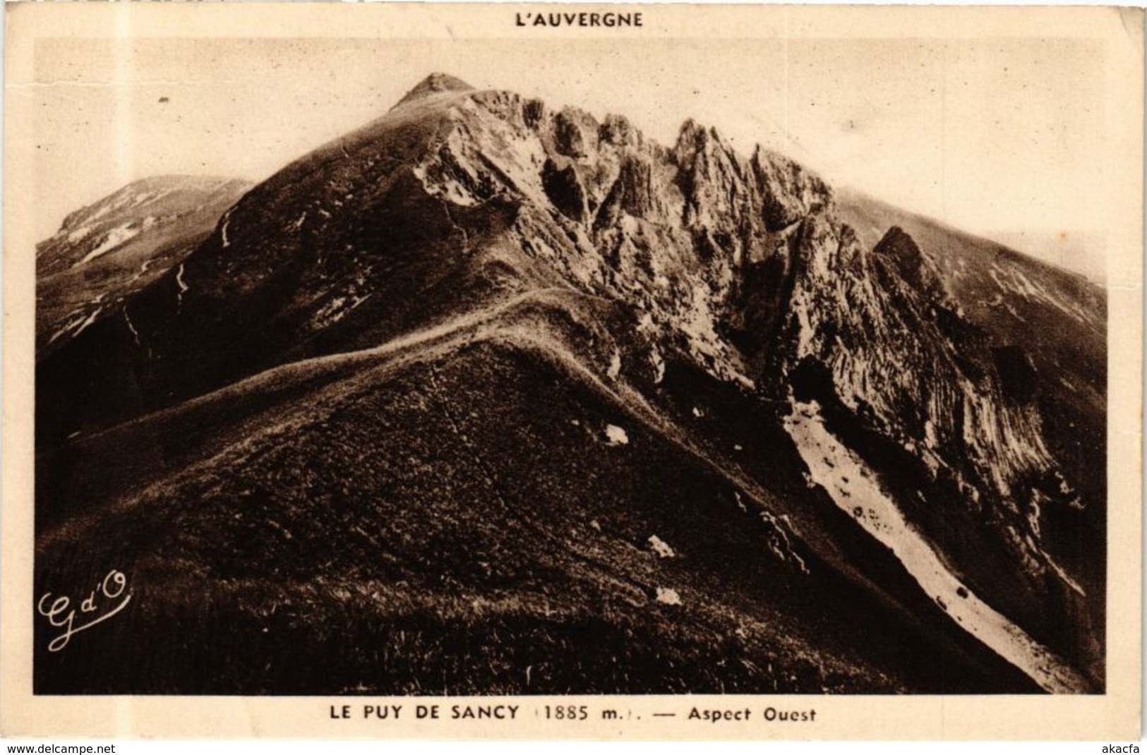 CPA L'Auvergne - Le Puy De SANCY 1885 M - Aspect Ouest (244668) - Autres & Non Classés