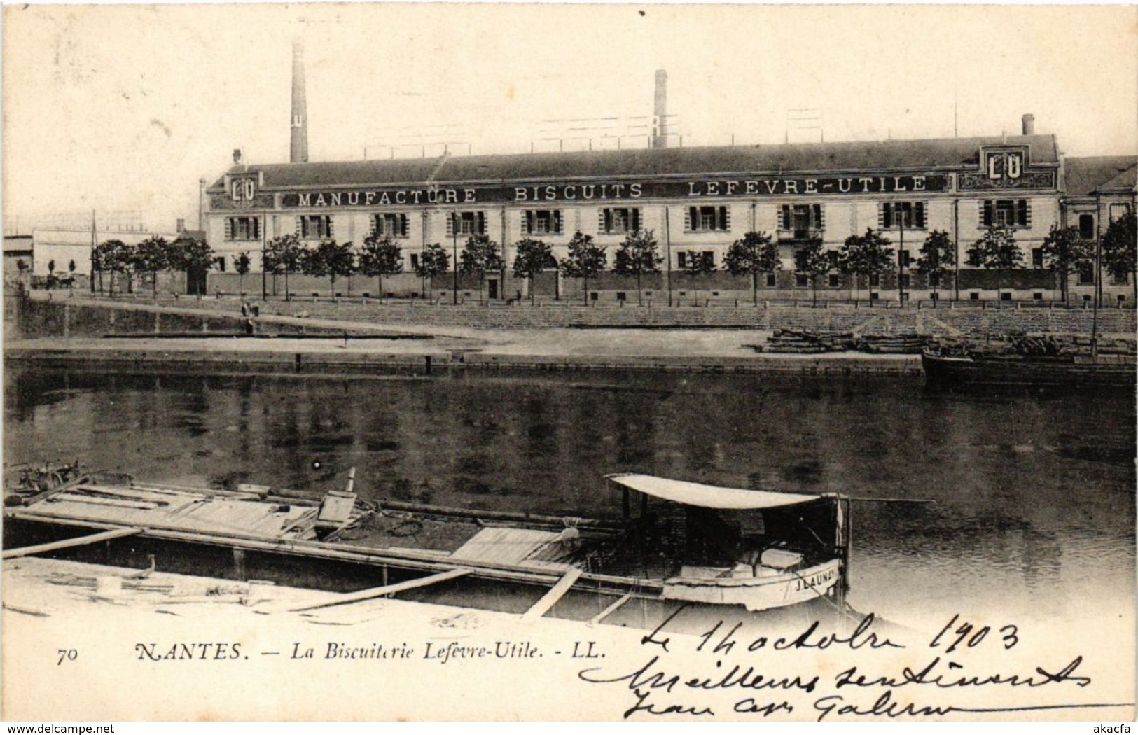 CPA NANTES - La Biscuiterie Lefevre-Utile (650578) - Nantes