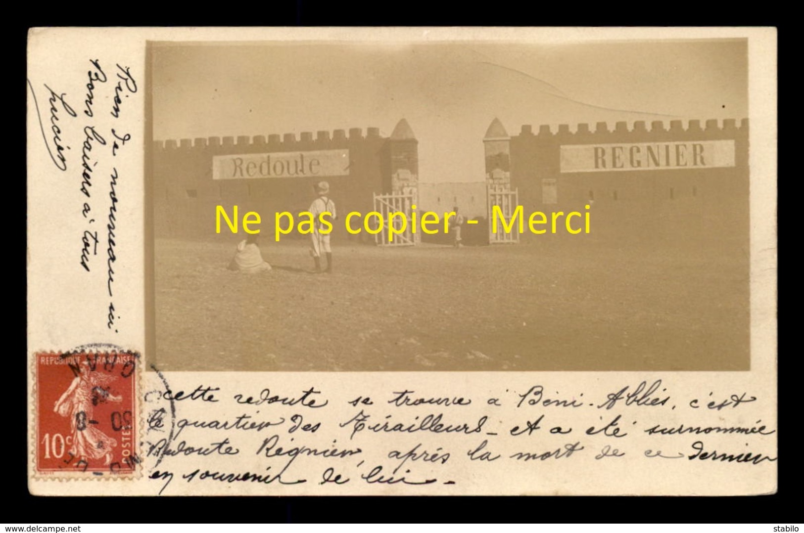 ALGERIE - SAHARA - BENI-ABBES - REDOUTE REGNIER - CARTE PHOTO ORIGINALE - Otros & Sin Clasificación