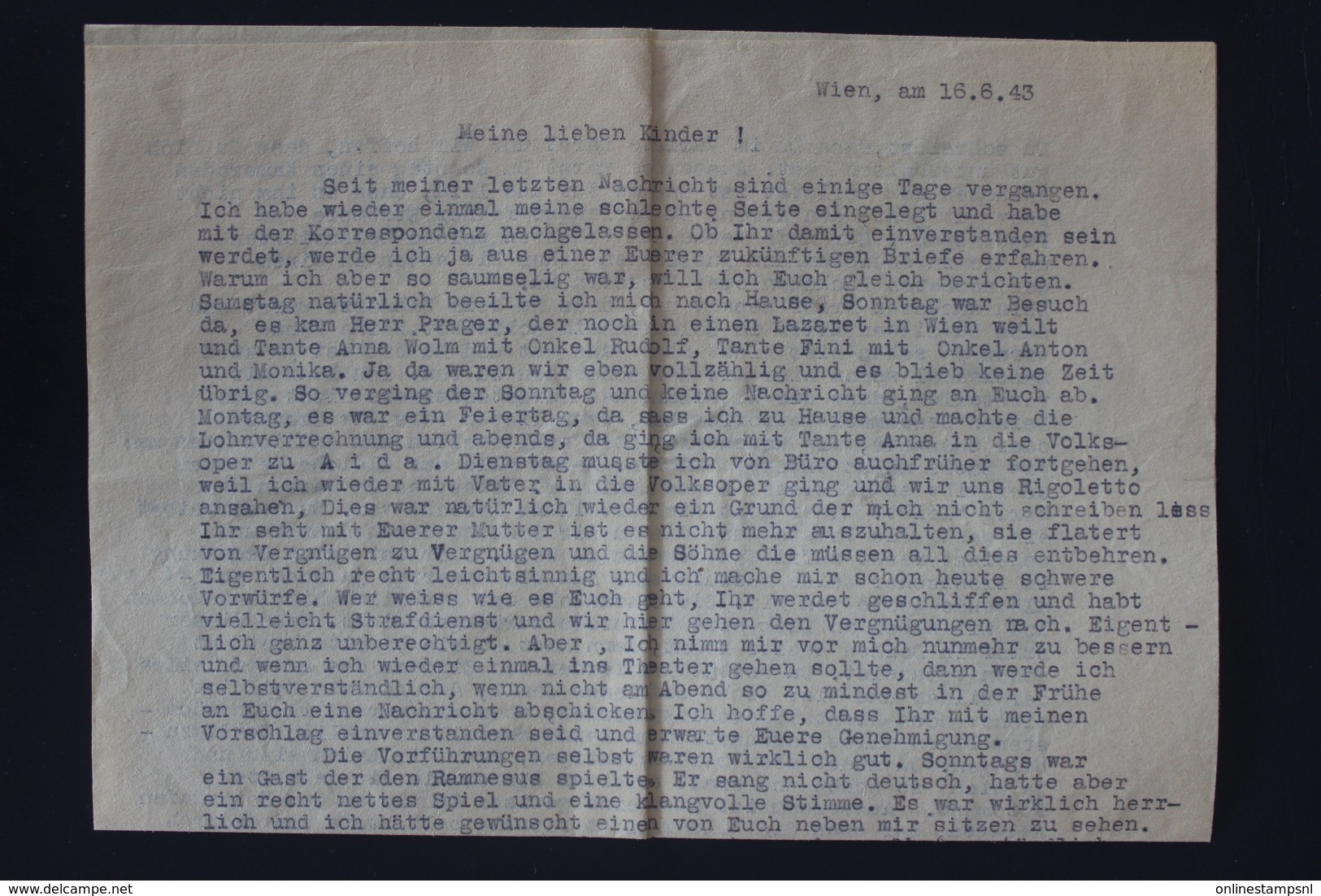 DR Feldpost Brief Mit Inhalt, Leningrad 1943 Mit Detaillierte Festlegung Wien - Briefe U. Dokumente