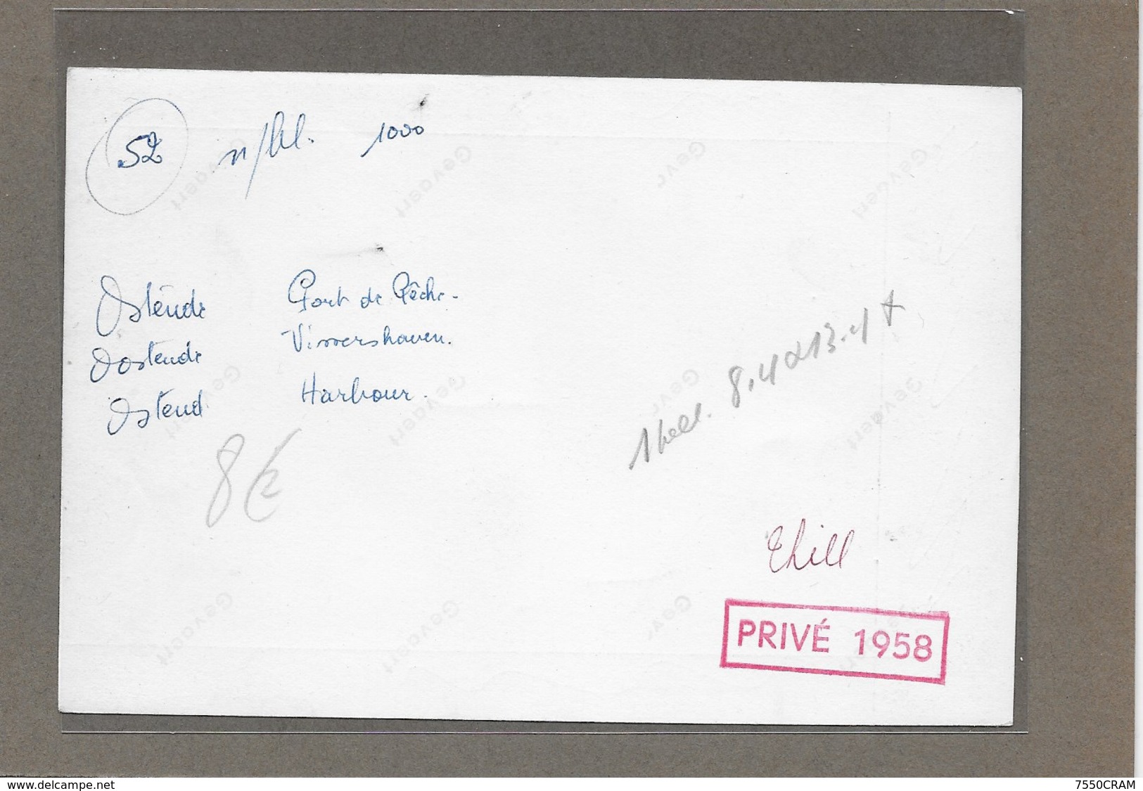 OOSTENDE : -1958- -GEEN POSTKAART-MAAR MOEDERFOTO VAN 15CM OP 10 CM-MAISON ERN,THILL - Oostende