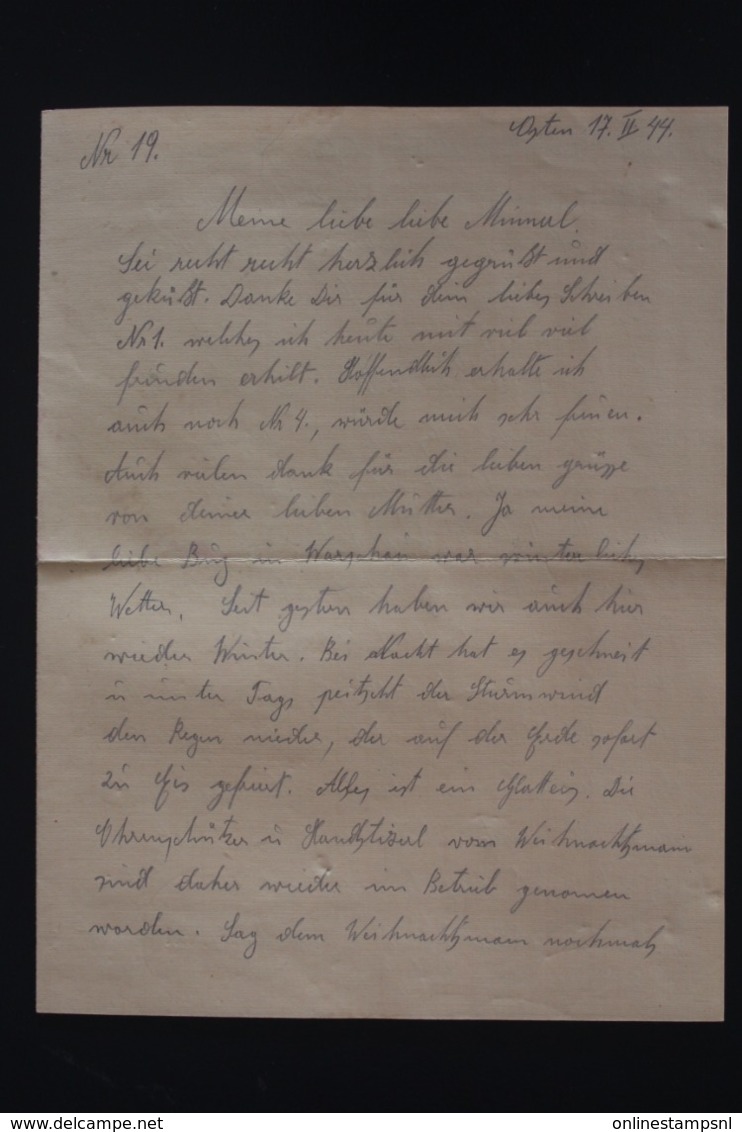 DR Feldpost Brief Mit Inhalt, Leningrad 1944 Mit Detaillierte Festlegung Wiener Neustadt - Briefe U. Dokumente
