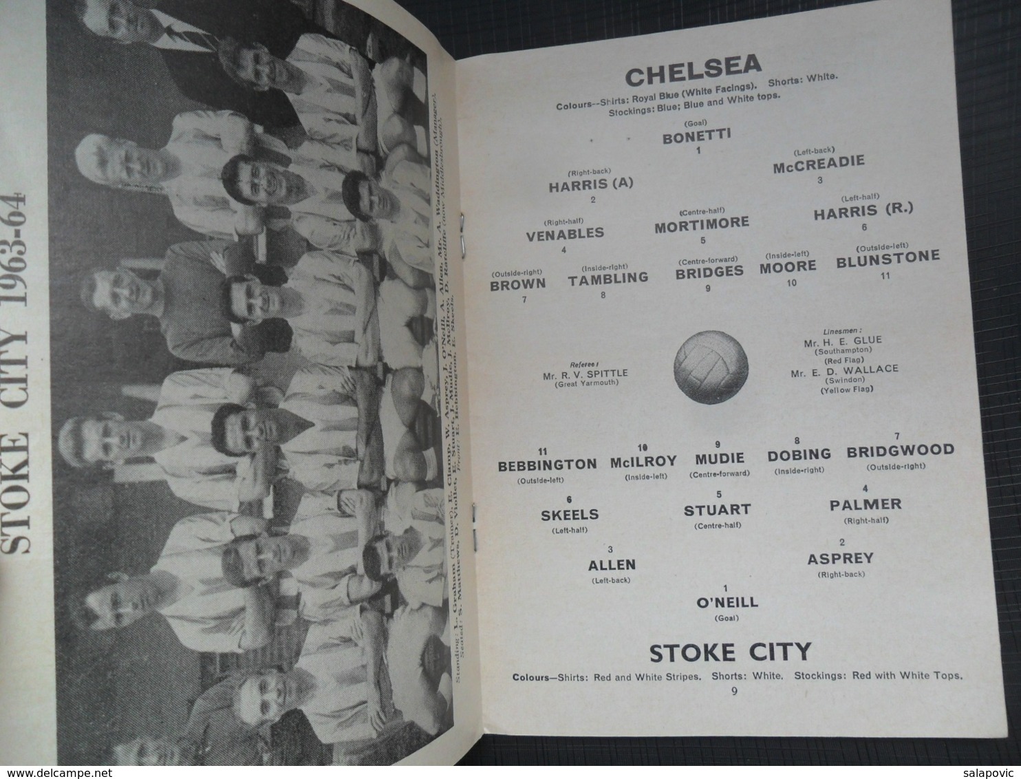 Official Football Match Programme  CHELSEA V STOKE CITY 1963/64 - Other & Unclassified