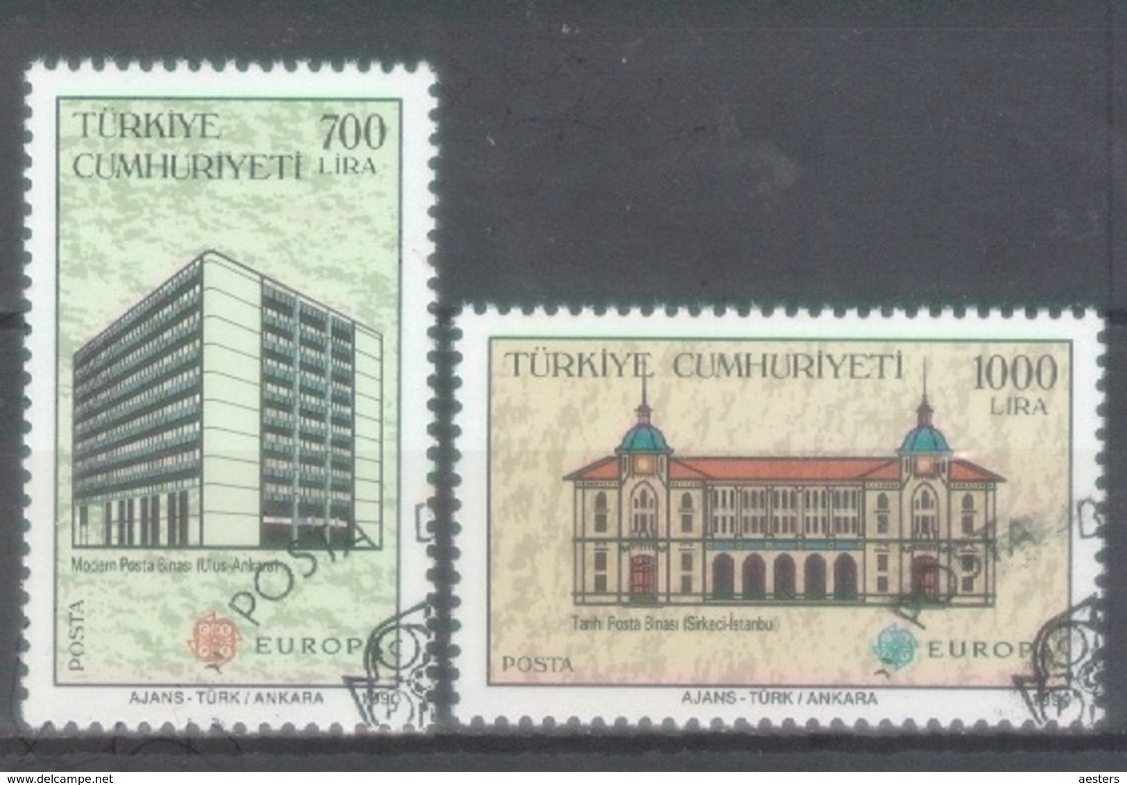 Turkey 1990; Europa Cept, Michel 2886-2887, Used. - 1990