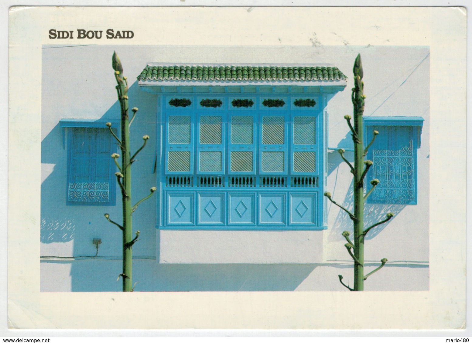 SIDI  BOU  SAID     ARCHITECTURE  LOCALE   2 SCAN        (VIAGGIATA) - Tunisia