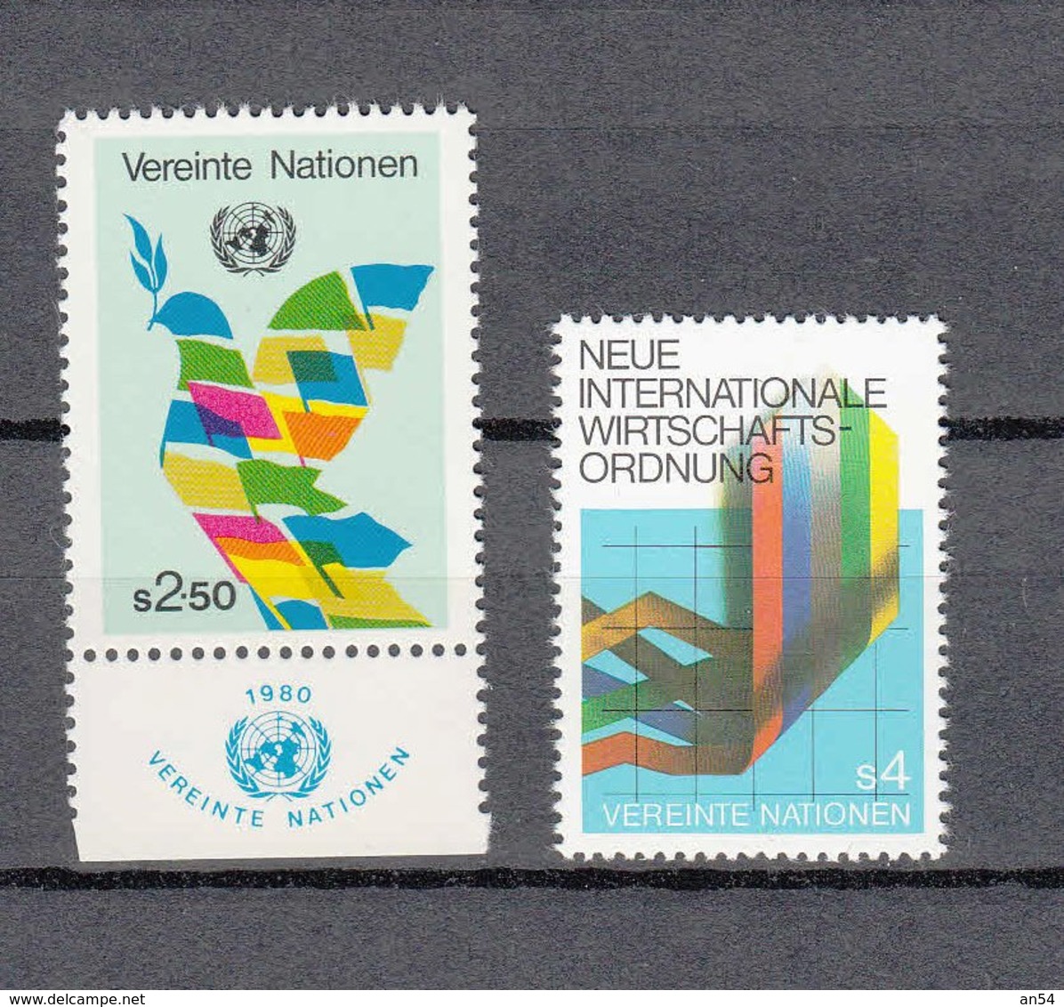 NATIONS  UNIES  VIENNE   1979/80   N°1 à 8    NEUFS**    CATALOGUE YVERT - Neufs