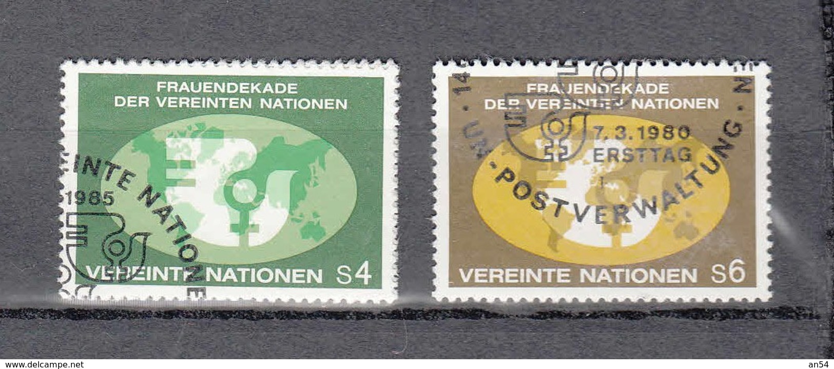 NATIONS  UNIES  VIENNE   1979/80   N° 9 - 10    OBLITERES    CATALOGUE YVERT - Oblitérés