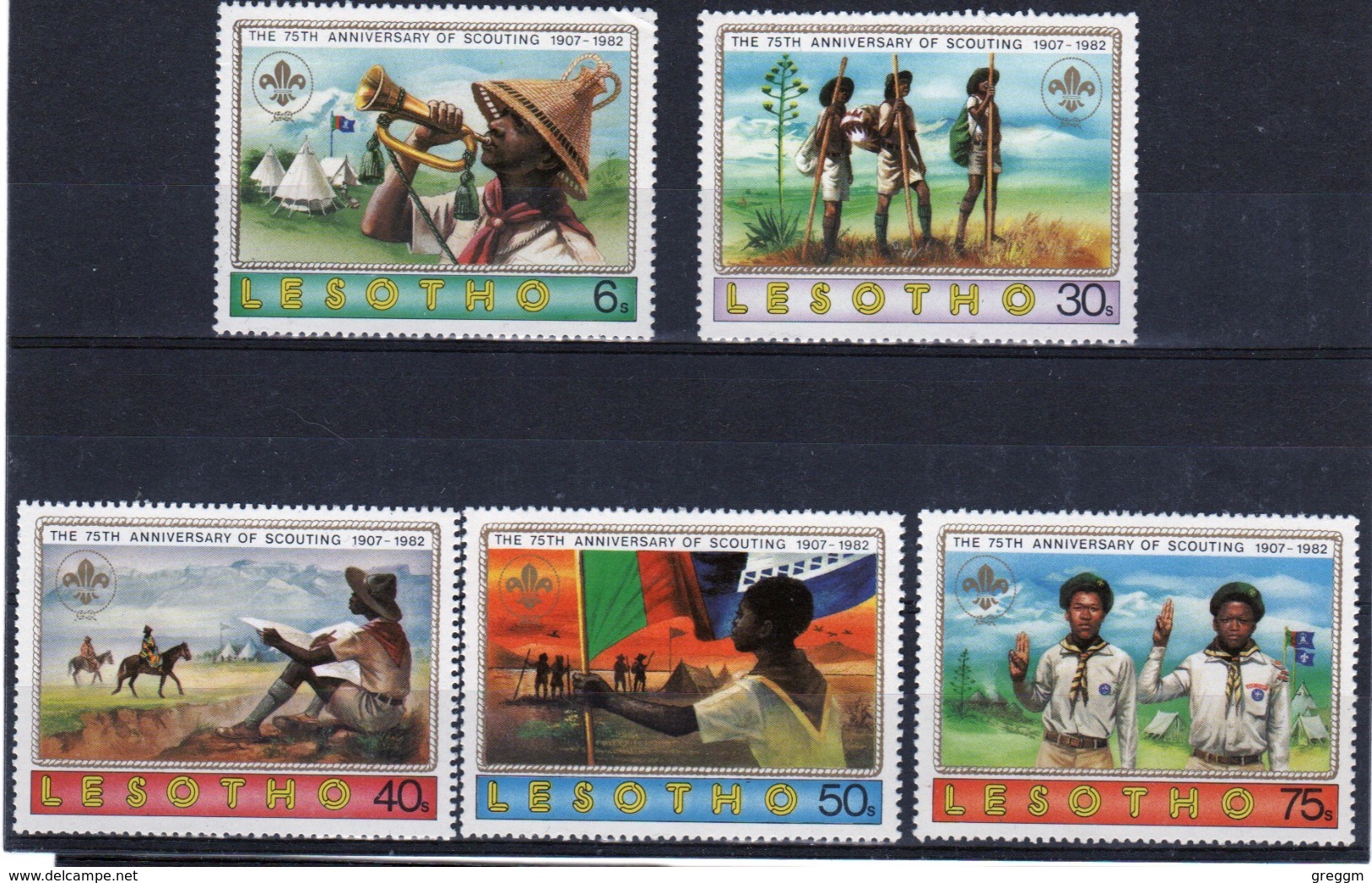 Lesotho 1982 Set Of Stamps To Celebrate 75th Anniversary Of Boy Scout Movement. - Lesotho (1966-...)